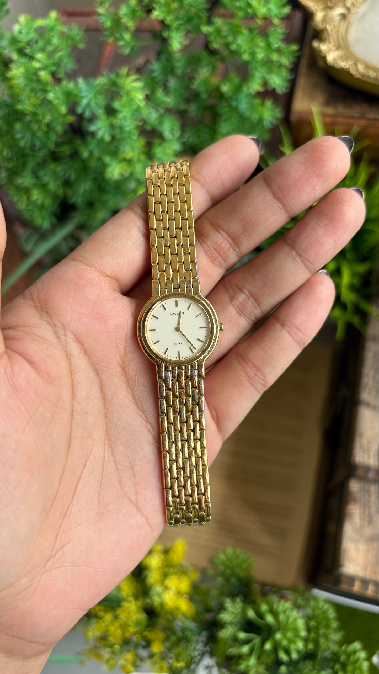 Vintage Seiko Lassale Watch in Gold Tone Thin Dial