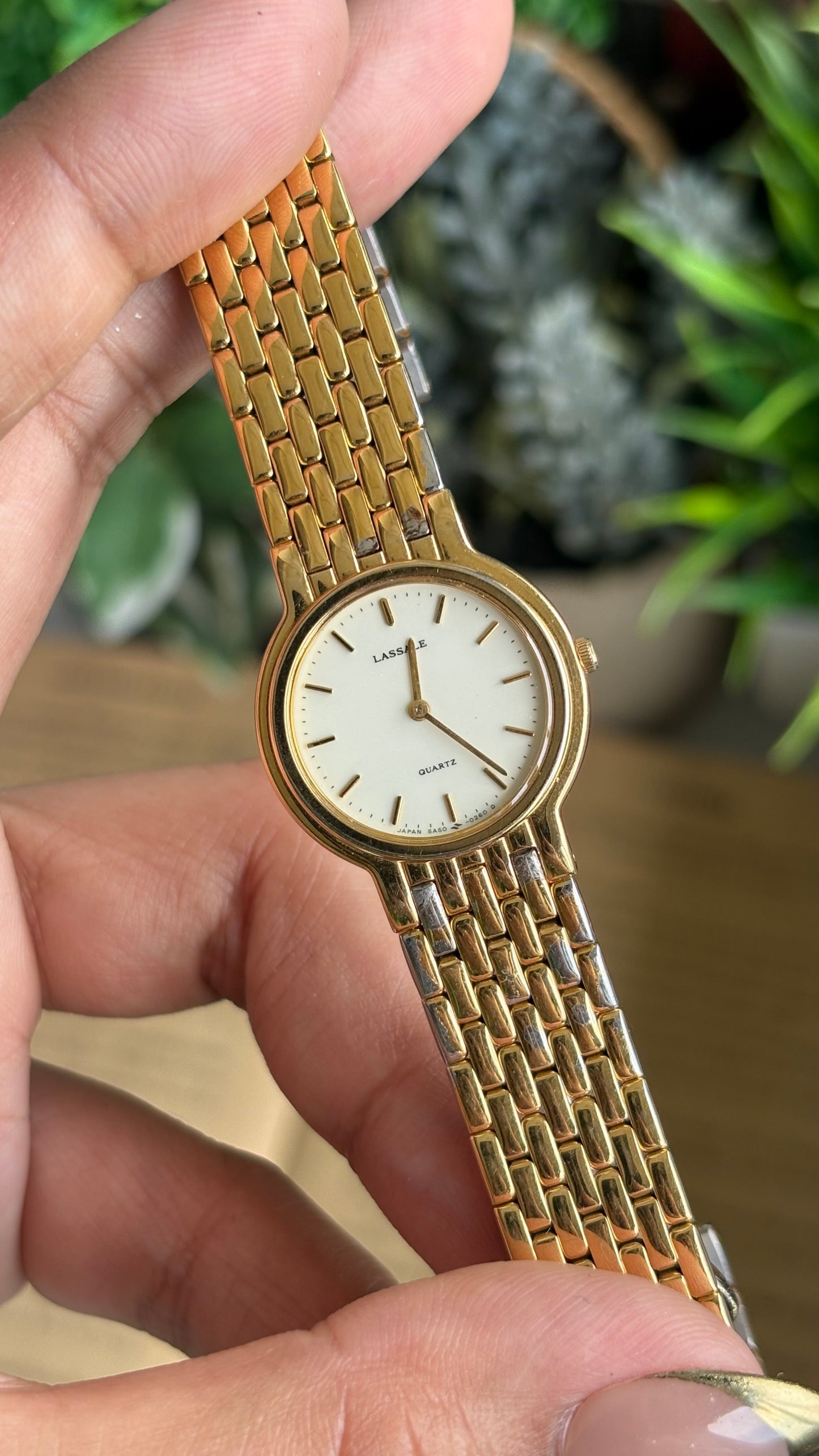 Vintage Seiko Lassale Watch in Gold Tone Thin Dial