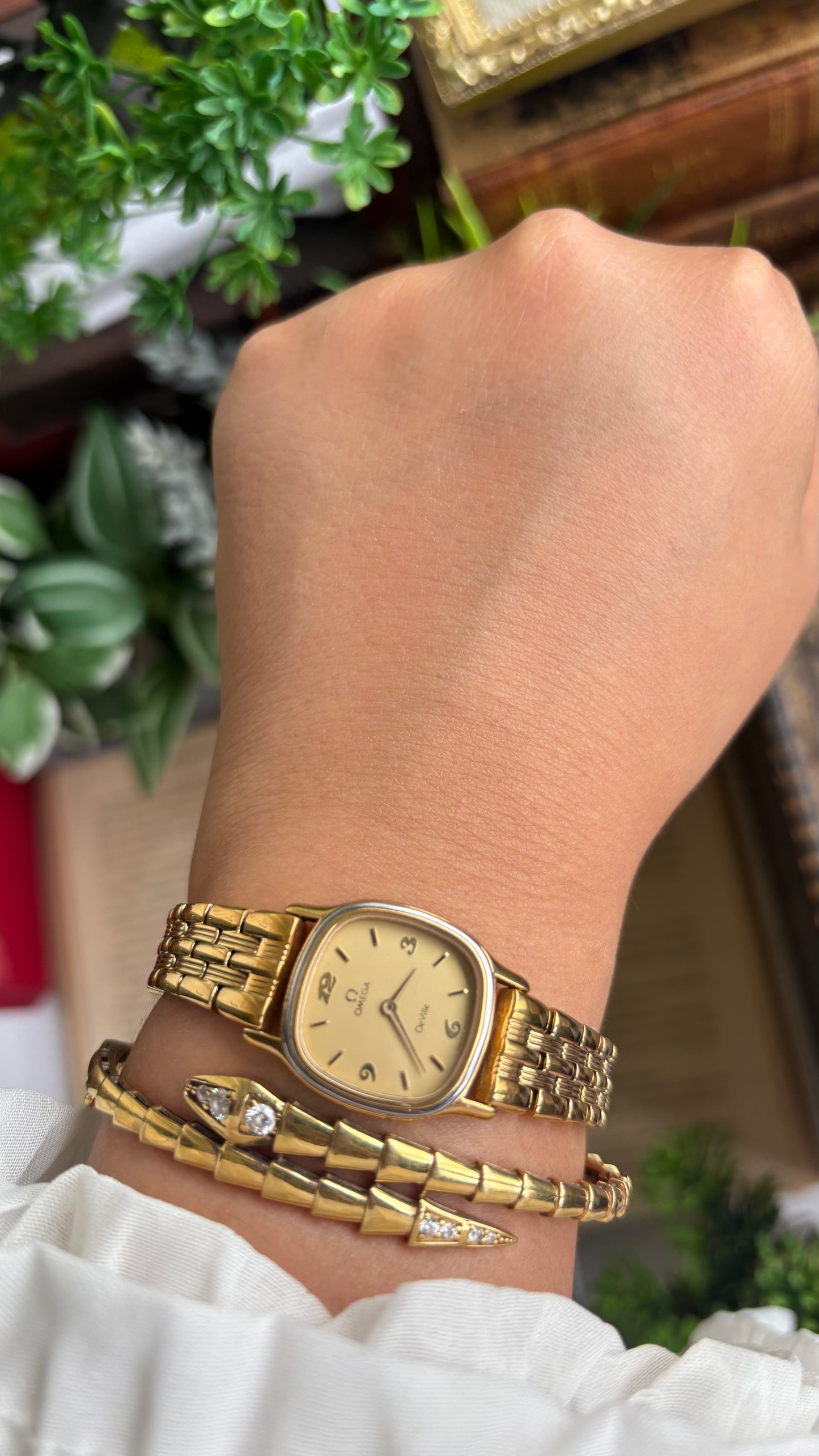 Vintage Omega De Ville Women’s Dress Watch in Gold Tone with Omega Box