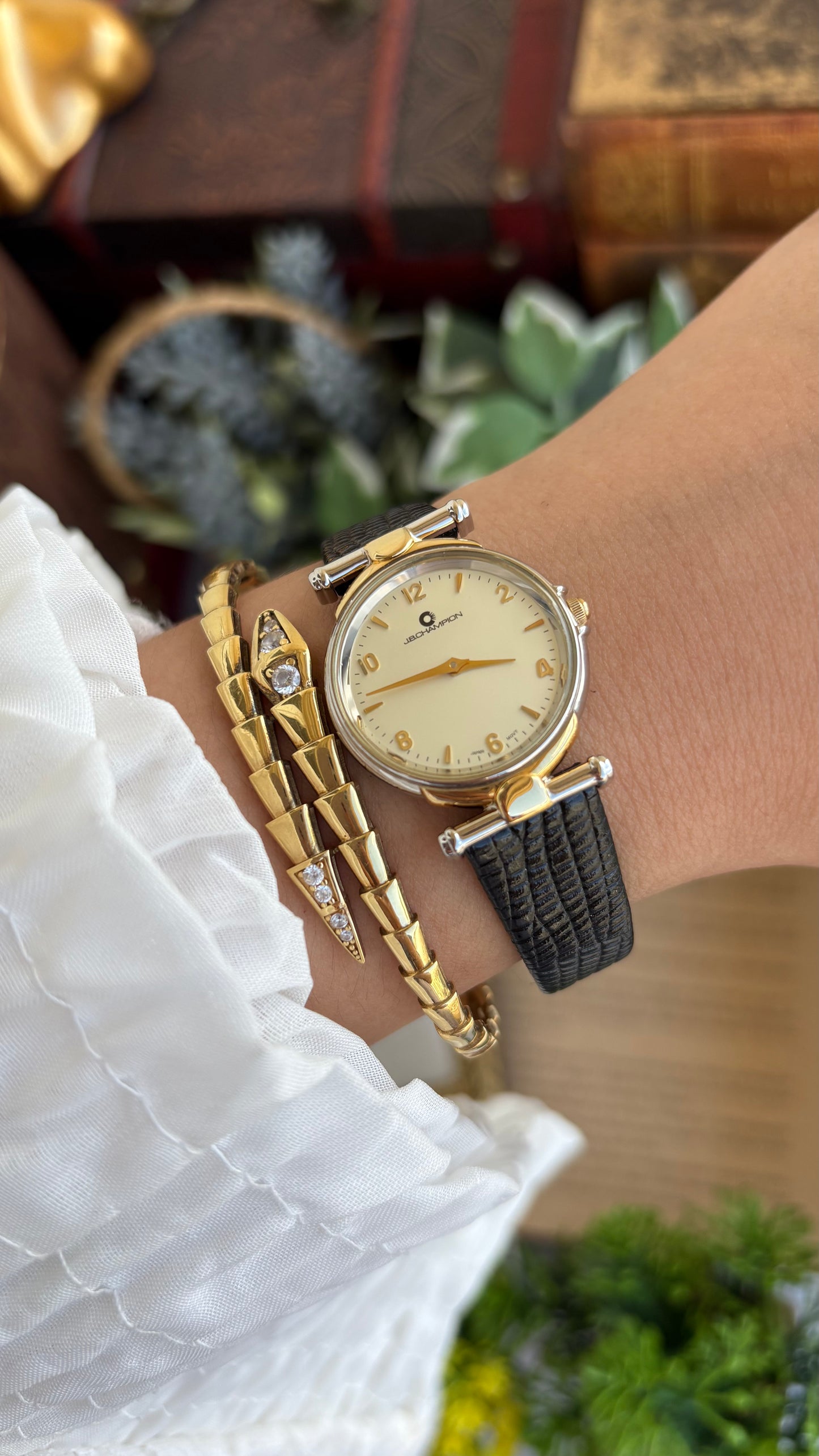 Vintage J.B. Champion Watch in Original Leather Strap (150$ on tag)