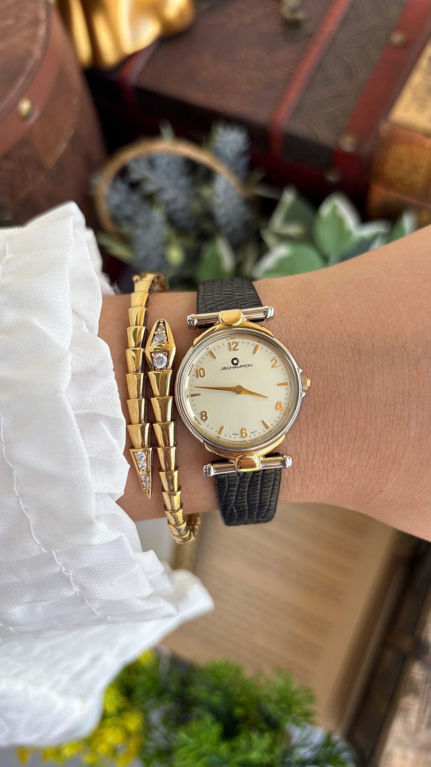 Vintage J.B. Champion Watch in Original Leather Strap (150$ on tag)