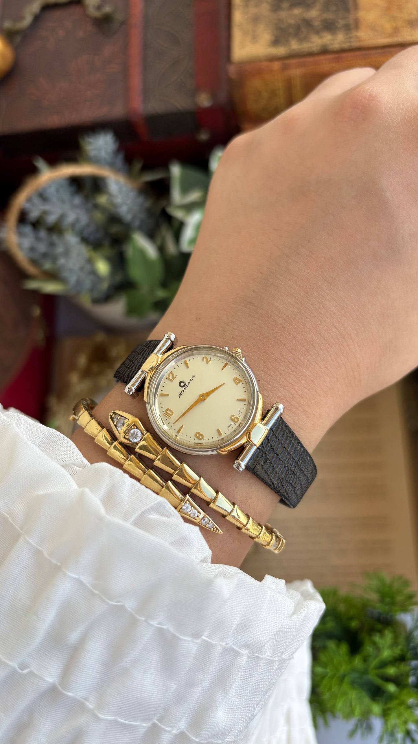 Vintage J.B. Champion Watch in Original Leather Strap (150$ on tag)