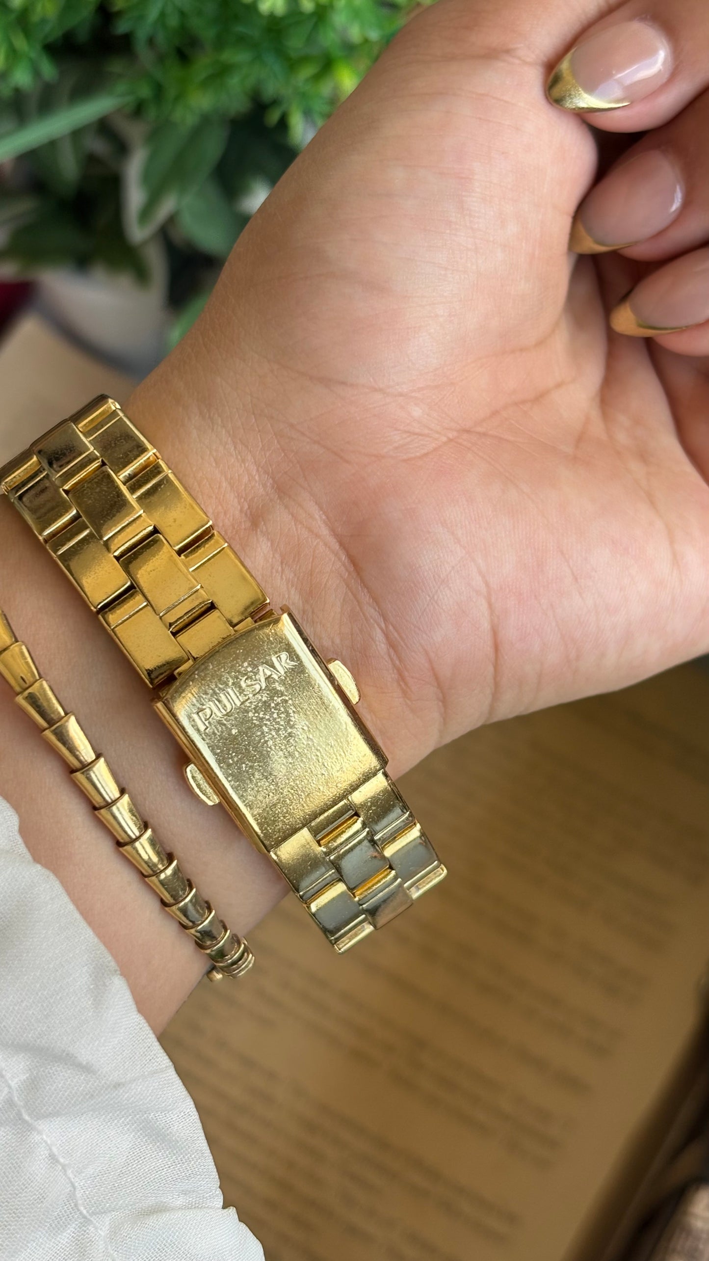 Vintage Pulsar Seiko Watch in Gold Tone Working Chrono