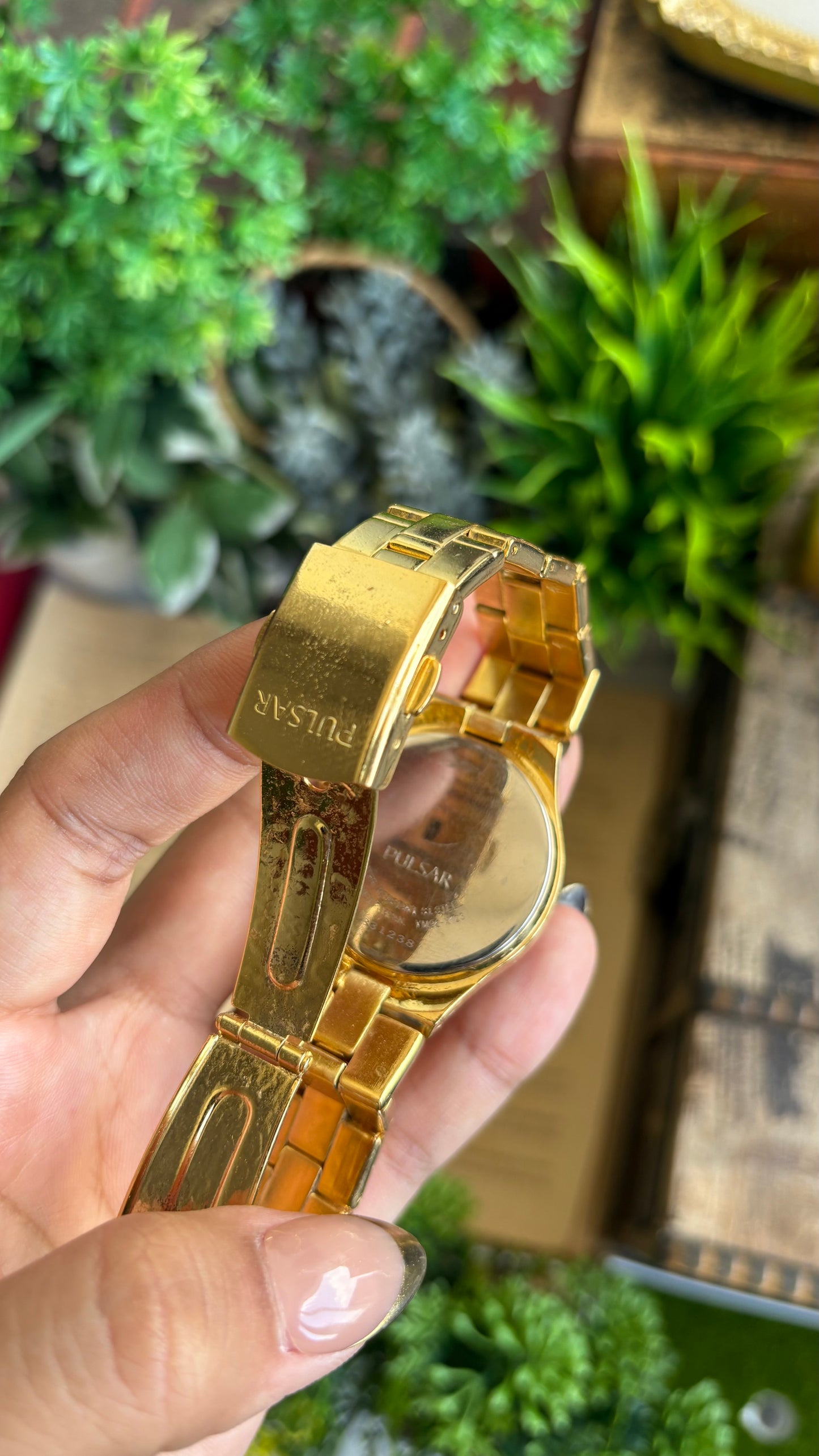 Vintage Pulsar Seiko Watch in Gold Tone Working Chrono