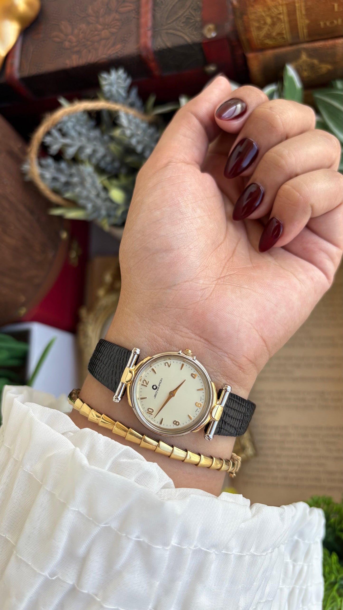 Vintage J.B. Champion Watch in Original Leather Strap (150$ on tag)