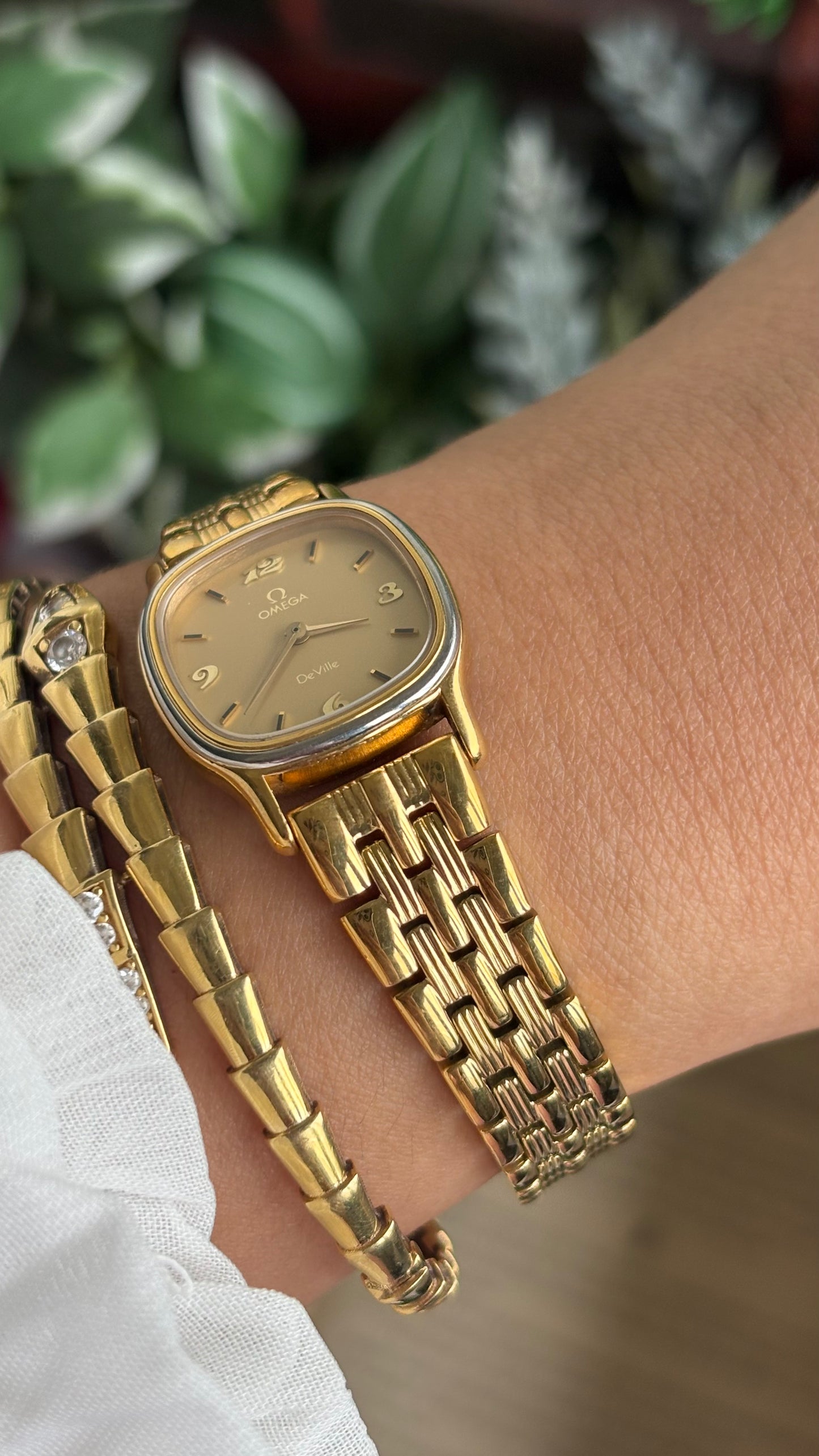 Vintage Omega De Ville Women’s Dress Watch in Gold Tone with Omega Box
