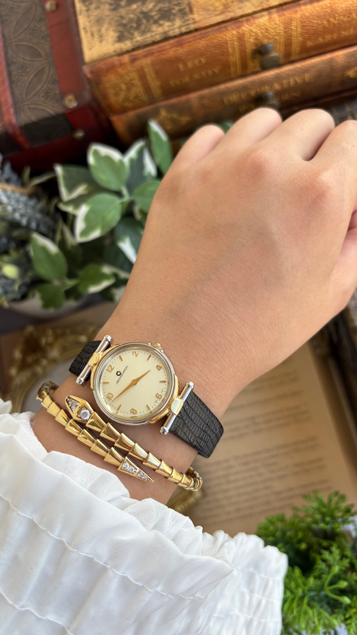 Vintage J.B. Champion Watch in Original Leather Strap (150$ on tag)