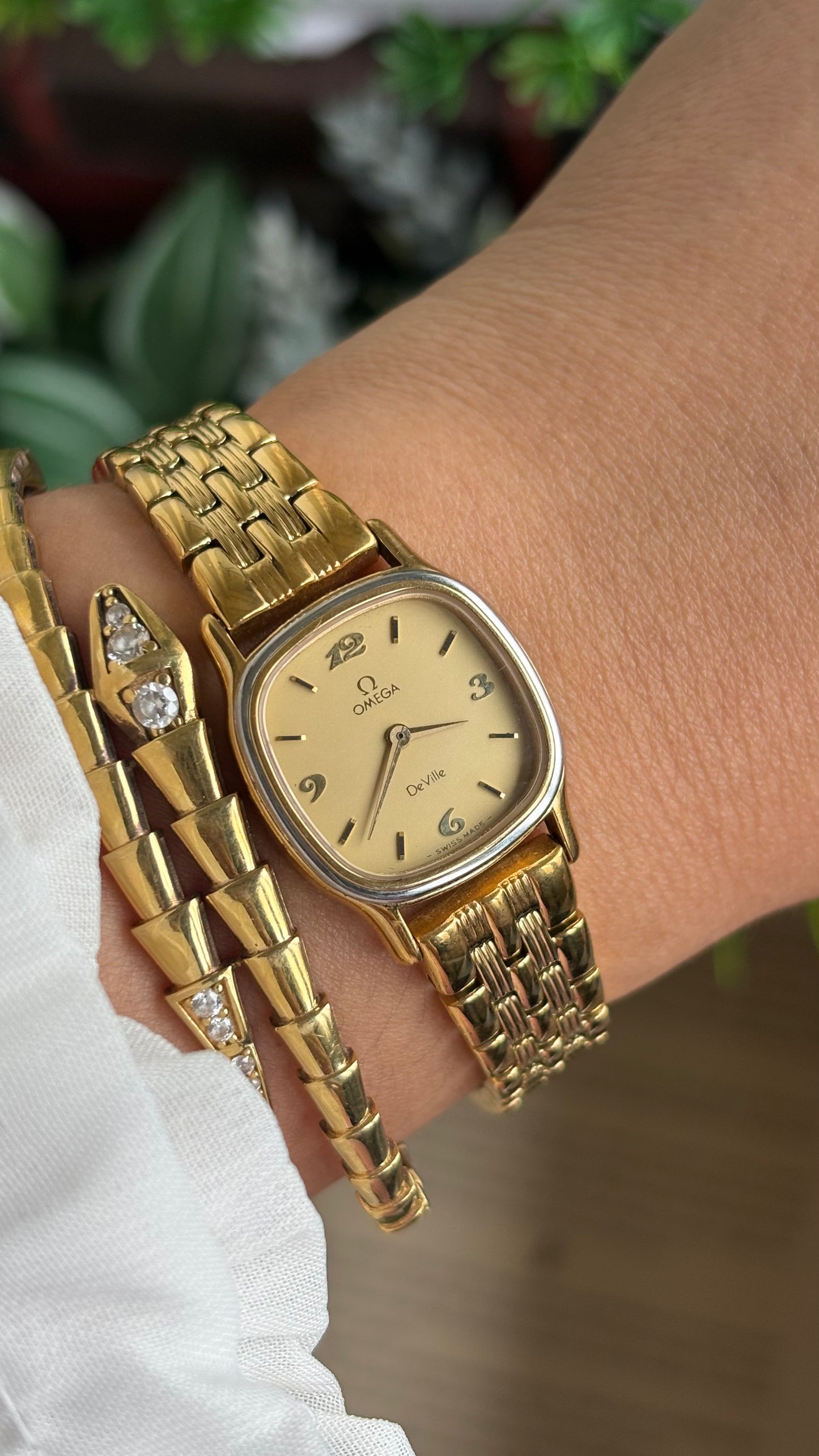 Vintage Omega De Ville Women’s Dress Watch in Gold Tone with Omega Box