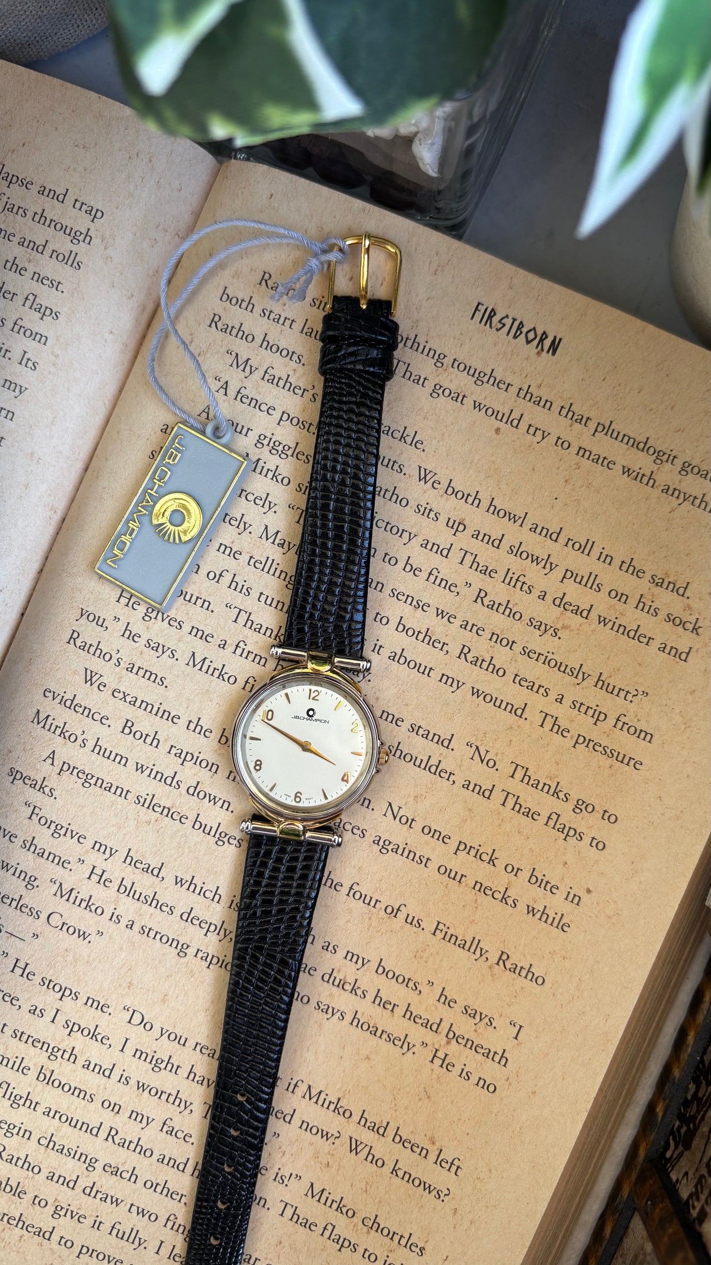 Vintage J.B. Champion Watch in Original Leather Strap (150$ on tag)