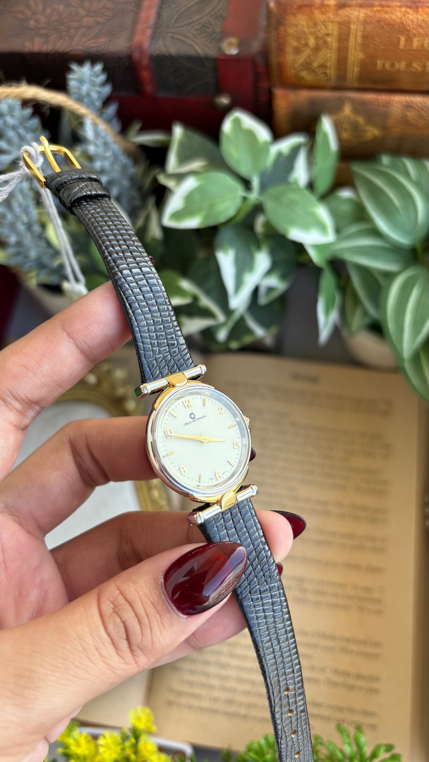 Vintage J.B. Champion Watch in Original Leather Strap (150$ on tag)