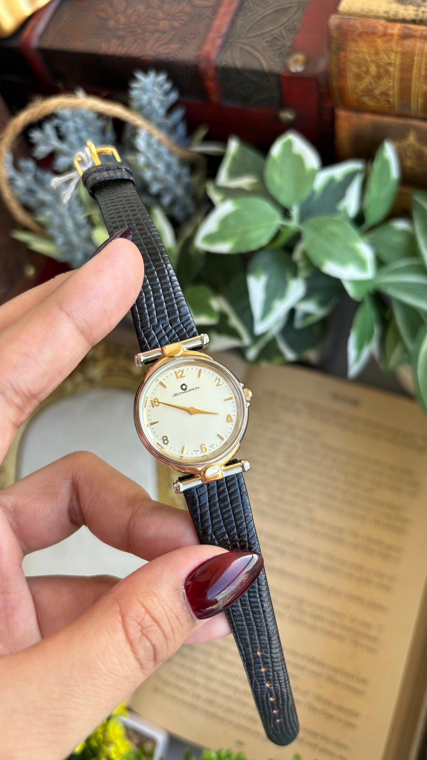 Vintage J.B. Champion Watch in Original Leather Strap (150$ on tag)