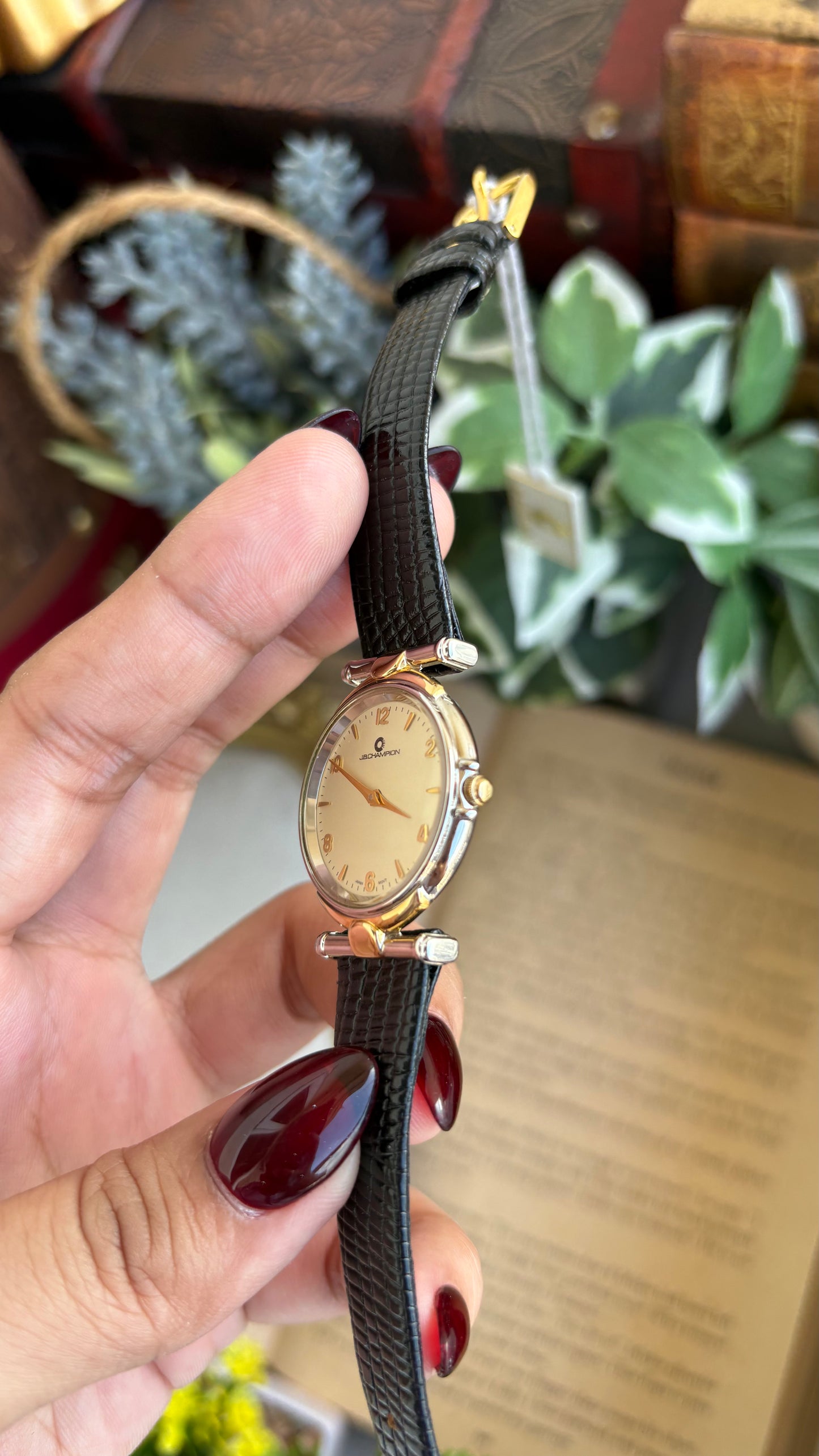 Vintage J.B. Champion Watch in Original Leather Strap (150$ on tag)