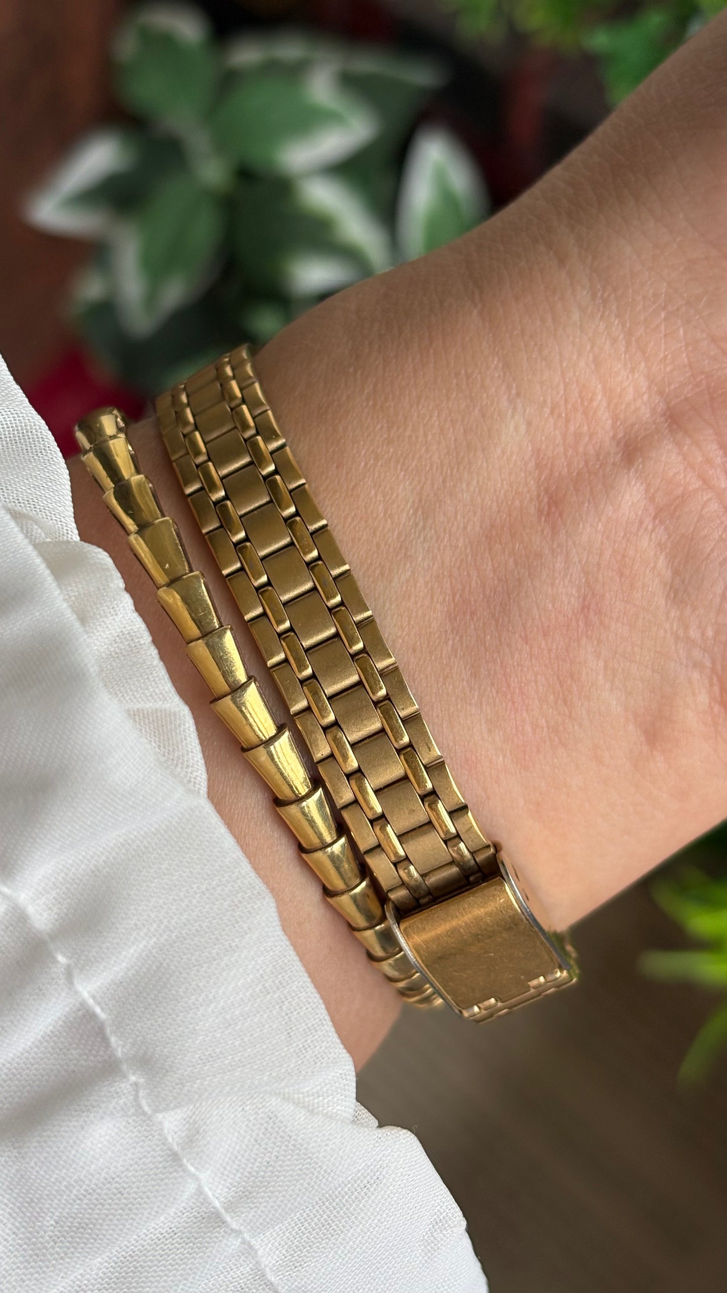 Vintage Caravelle by Bulova Mini Classic Dress Watch in Gold Tone
