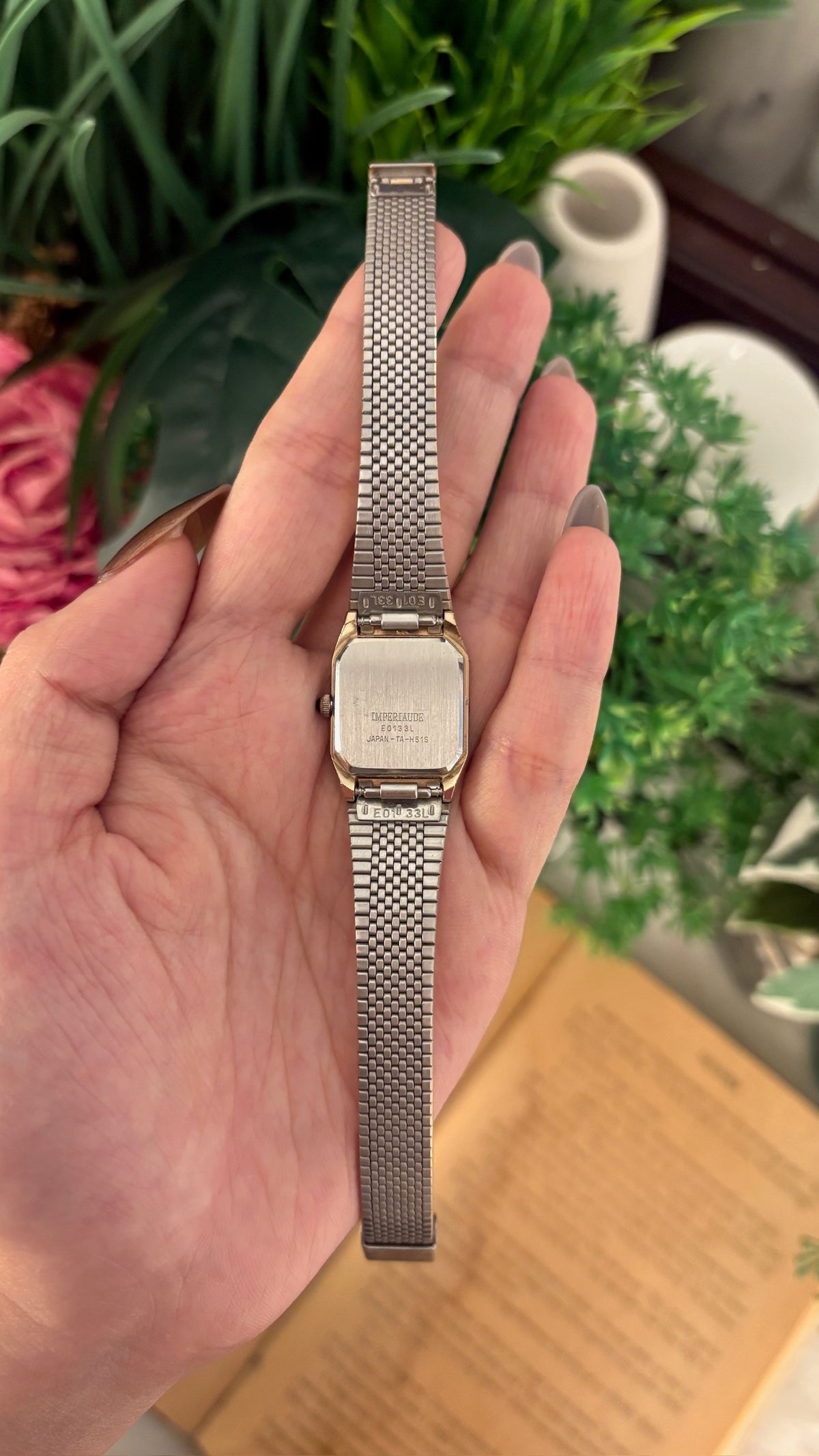Vintage Imperlaude Tank Dress Watch in Gold Tone Quartz