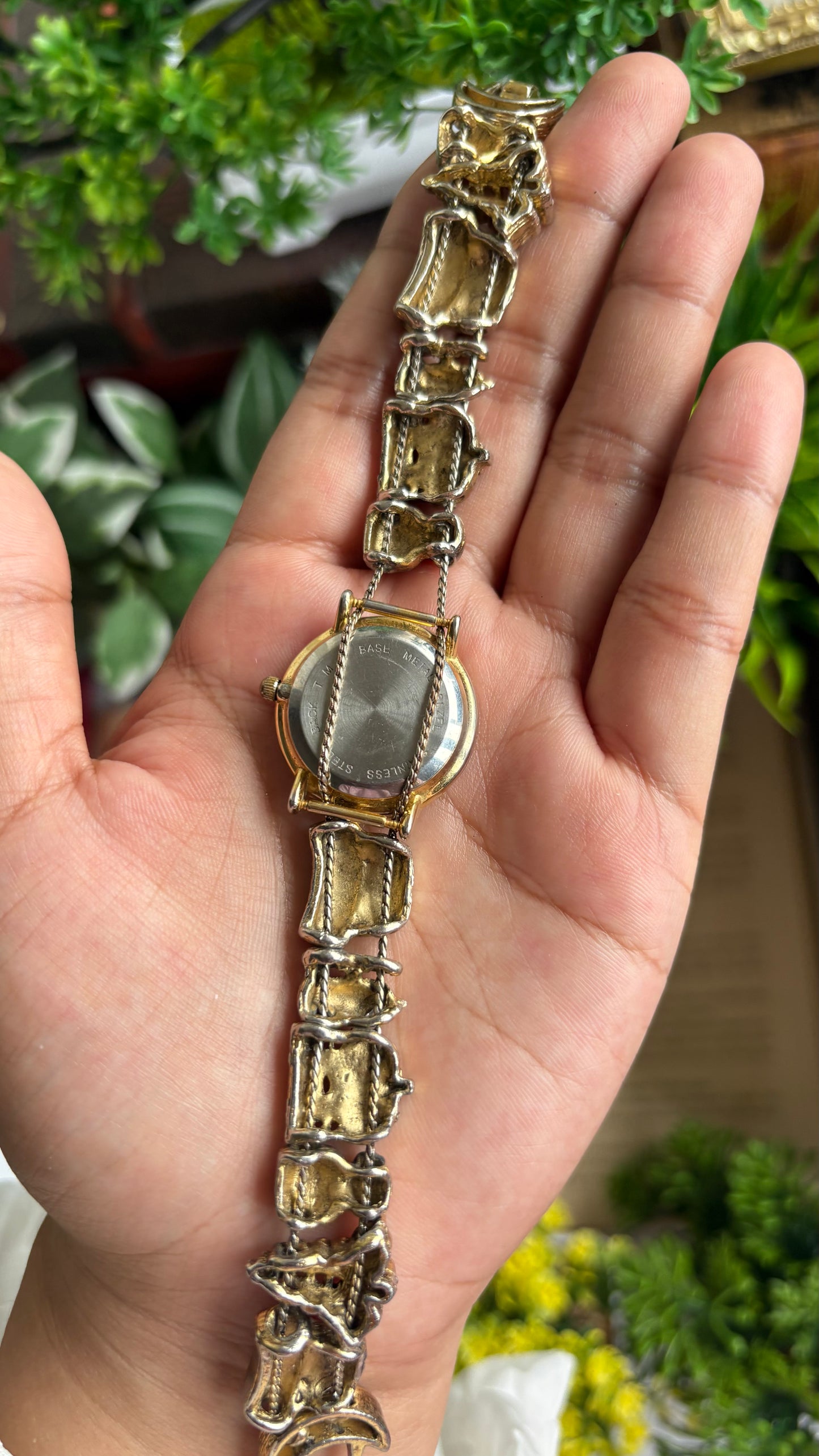 Vintage Medical Profession Charm Watch in Two-Tone Mother of Pearl Dial