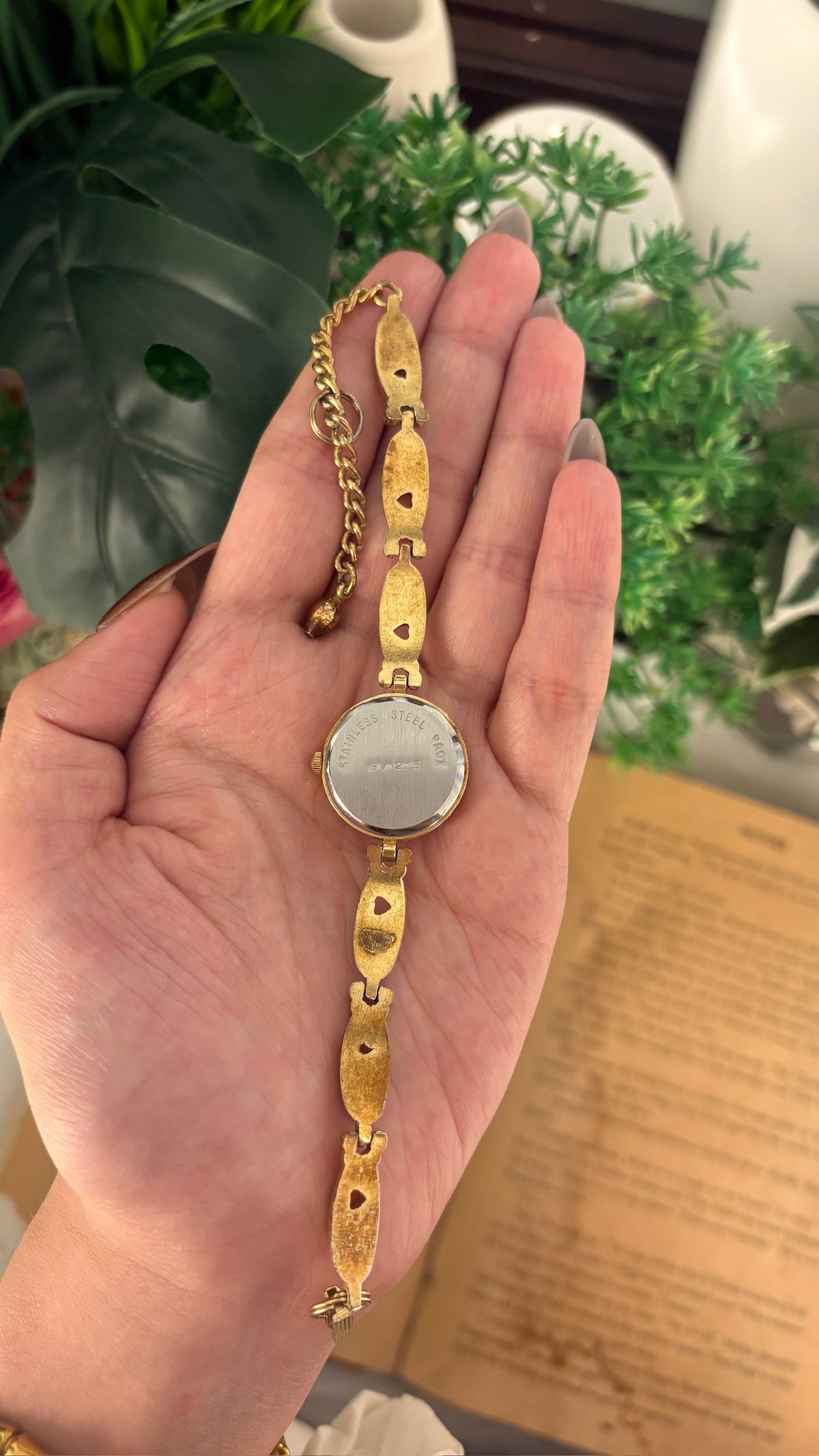 Vintage Naisons You Link Bracelet Watch in Two-Tone Quartz