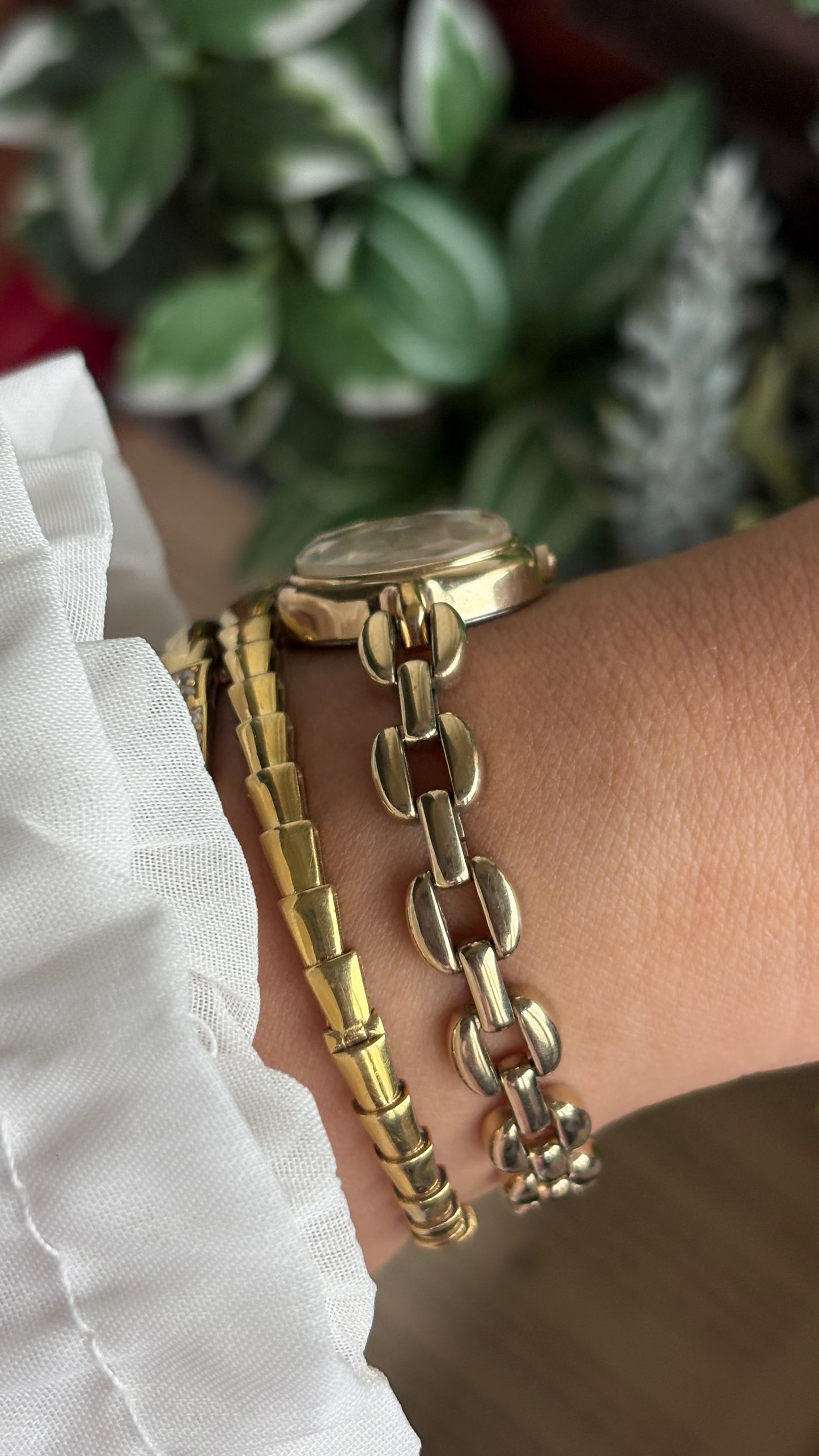 Extremely Rare Vintage Pola Teardrop Watch in Gold Tone Diacut Bezel