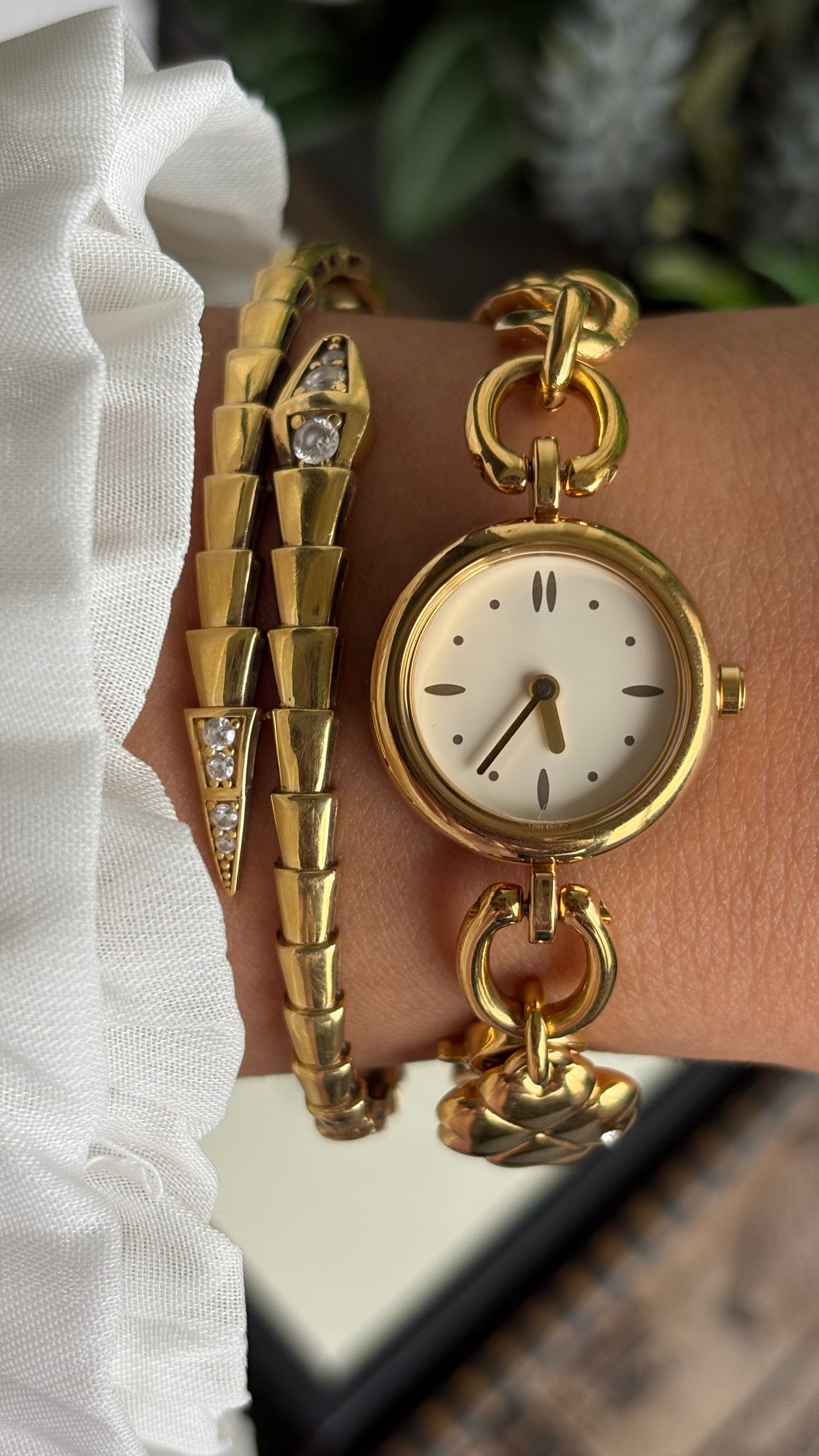 Vintage Citizen Noevir Charm Watch in Gold Tone
