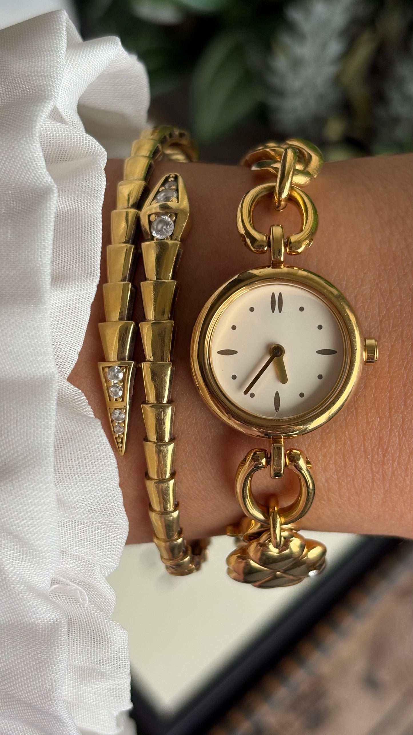 Vintage Citizen Noevir Charm Watch in Gold Tone