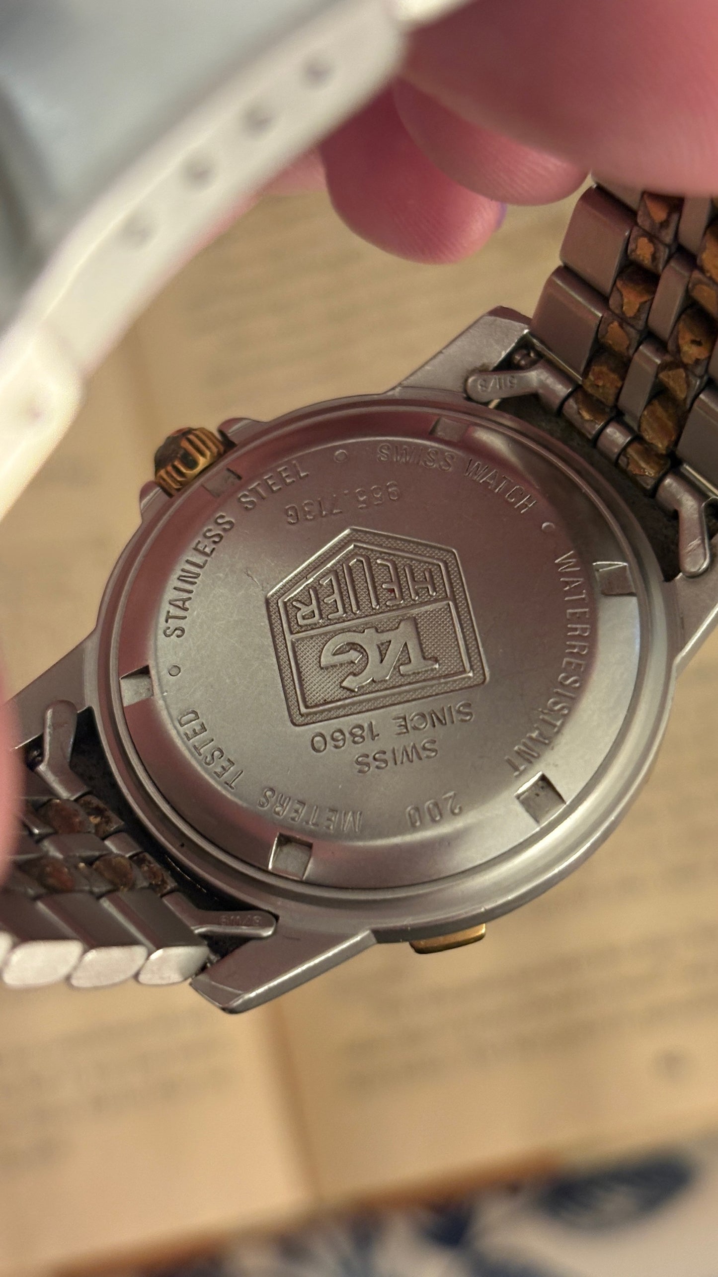 Vintage Tag Heuer Swiss Professional 200 Meters with Date Window Mens Watch in Two-Tone Quartz