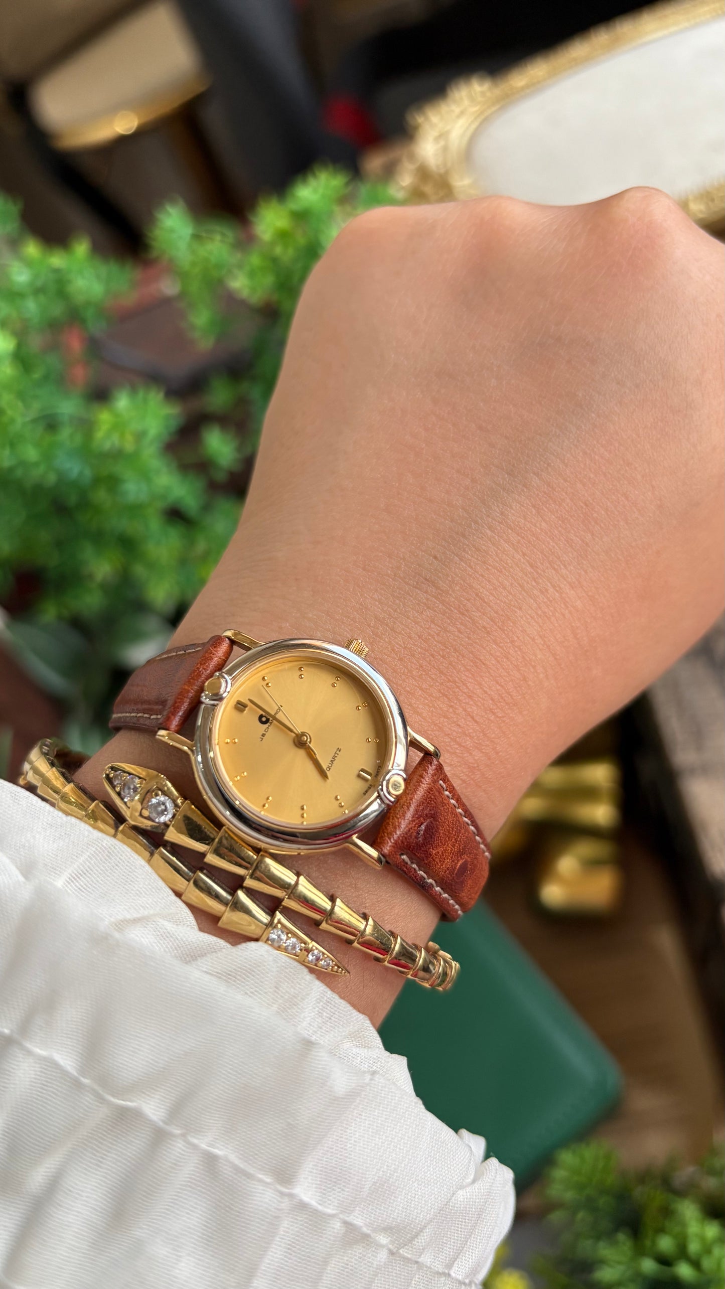 Vintage J.B. Champion Watch in Leather Strap