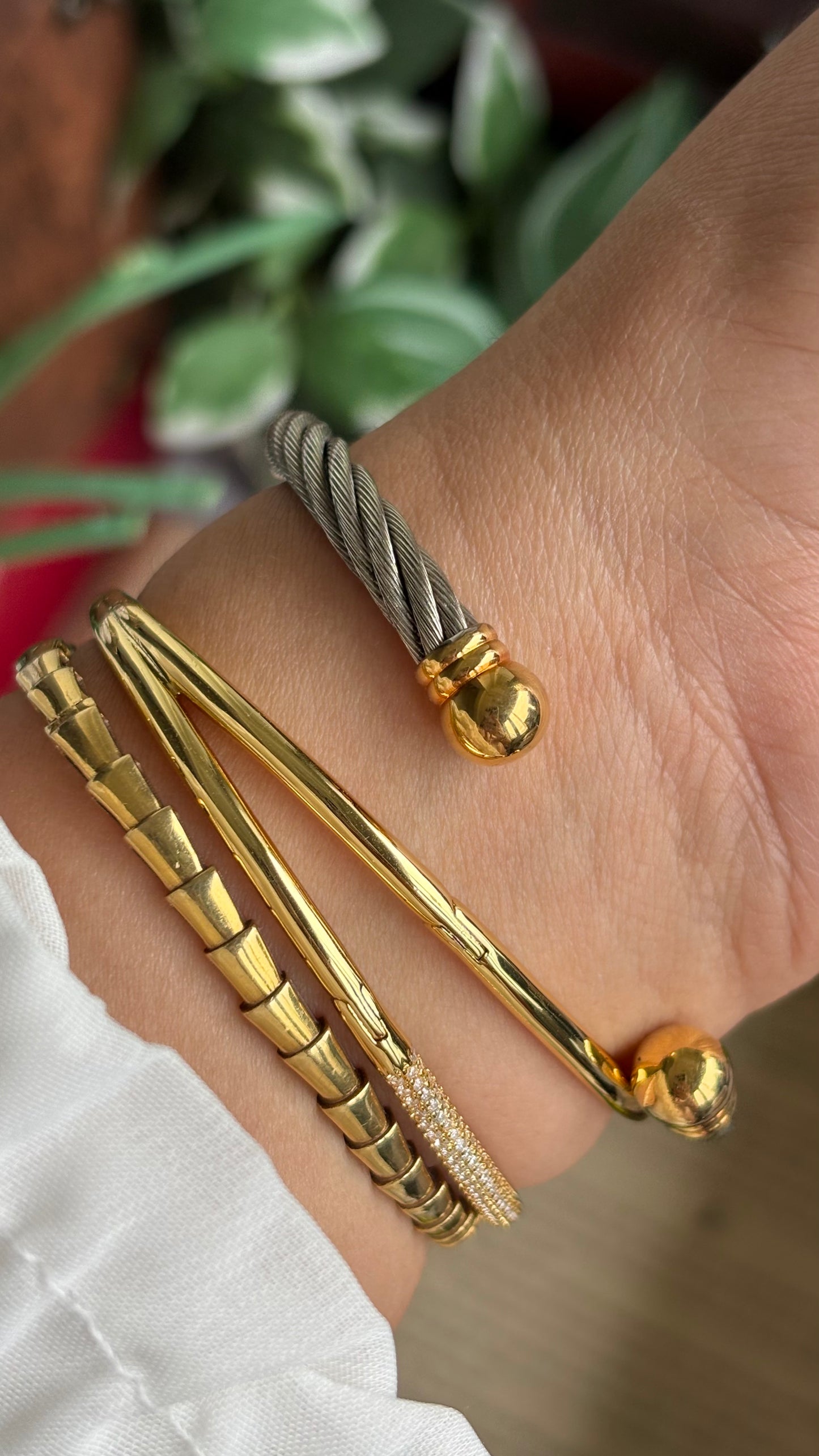 Vintage Louie Phillipe Watch in Two-Tone Charriol Style Bangle