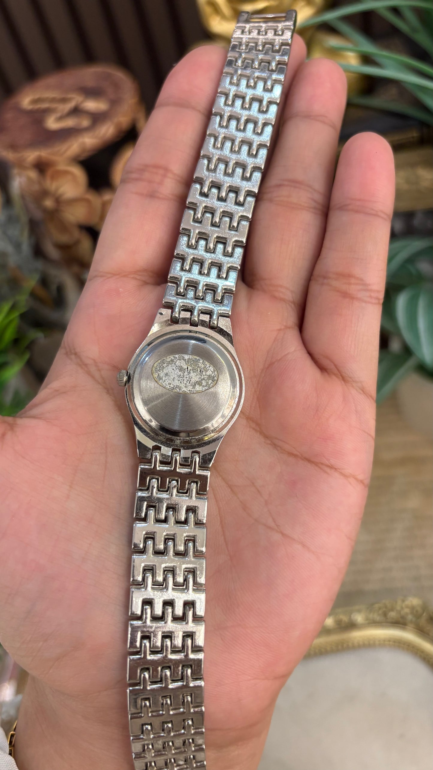 Vintage Pierremode All-over Textured Watch in Silver Tone Quartz