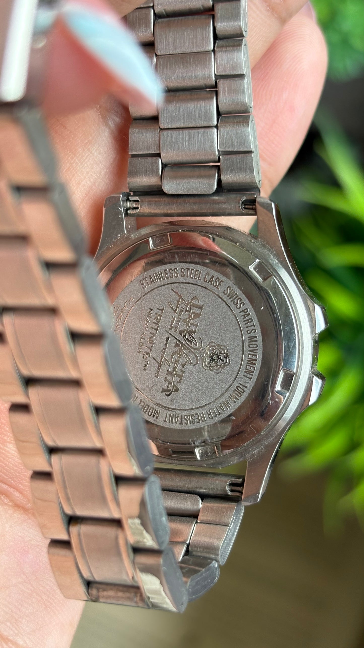 Vintage Invicta Bejeweled Watch in Silver Tone With Window Date