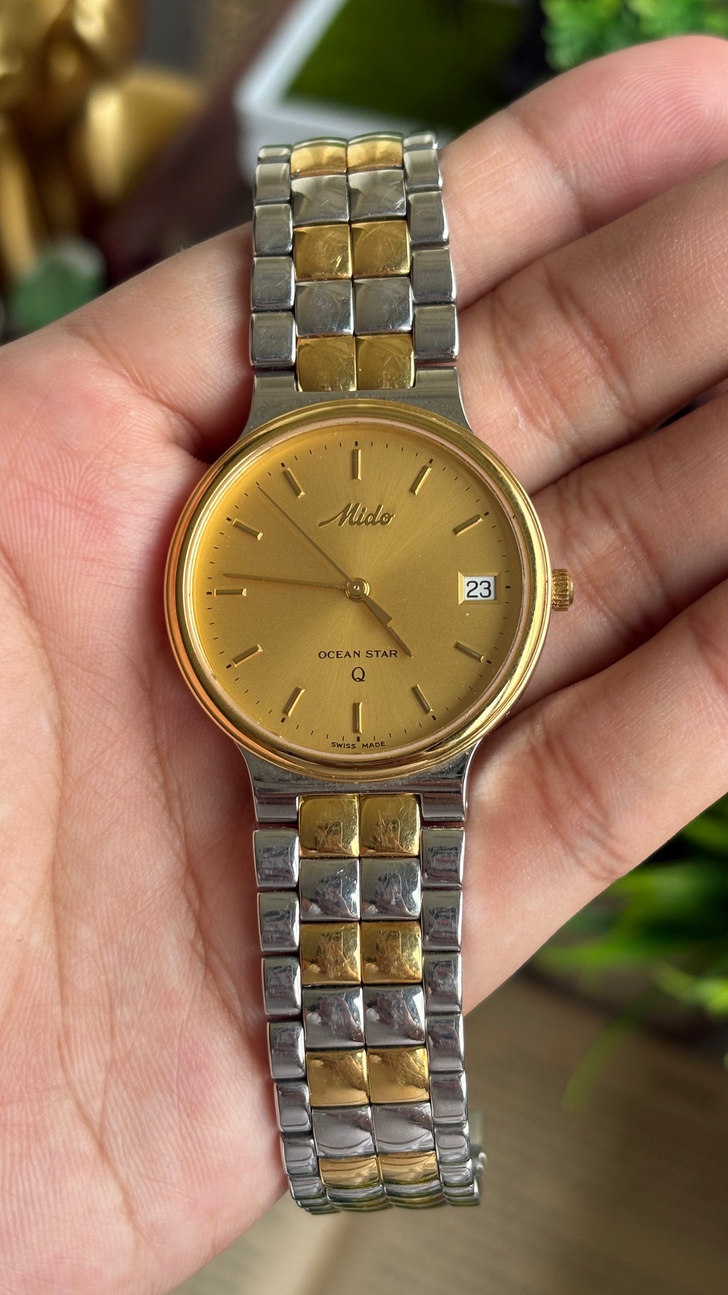 Vintage Mido Ocean Star Swiss Watch in Two-Tone