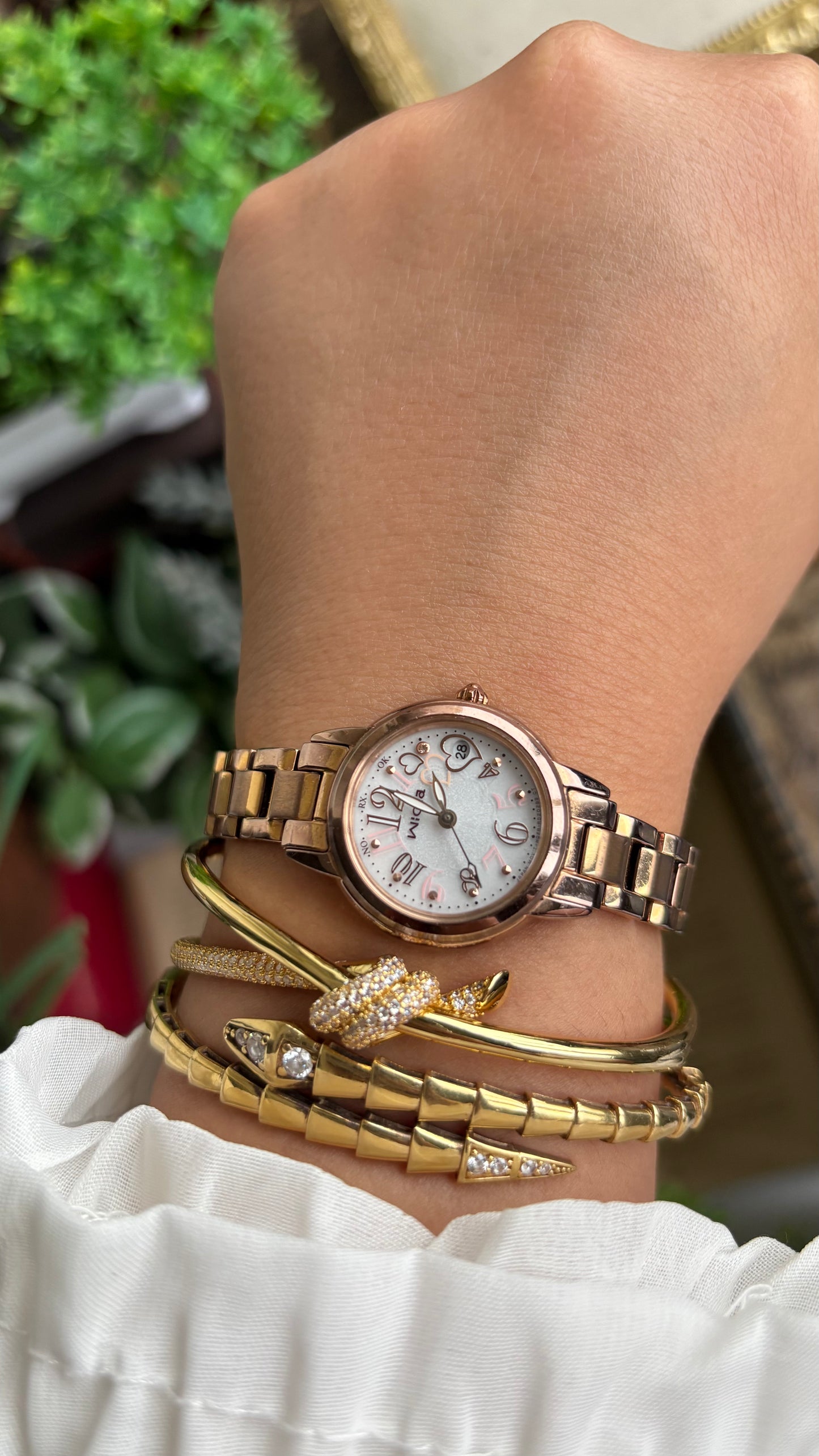 Vintage Wicca Citizen Solar Watch in Rose Gold Tone