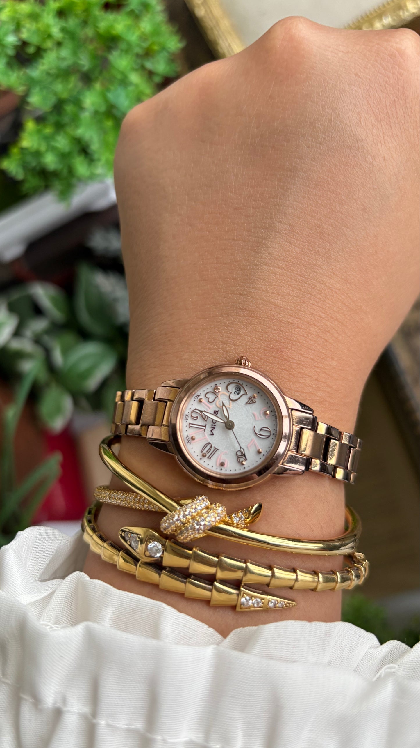 Vintage Wicca Citizen Solar Watch in Rose Gold Tone
