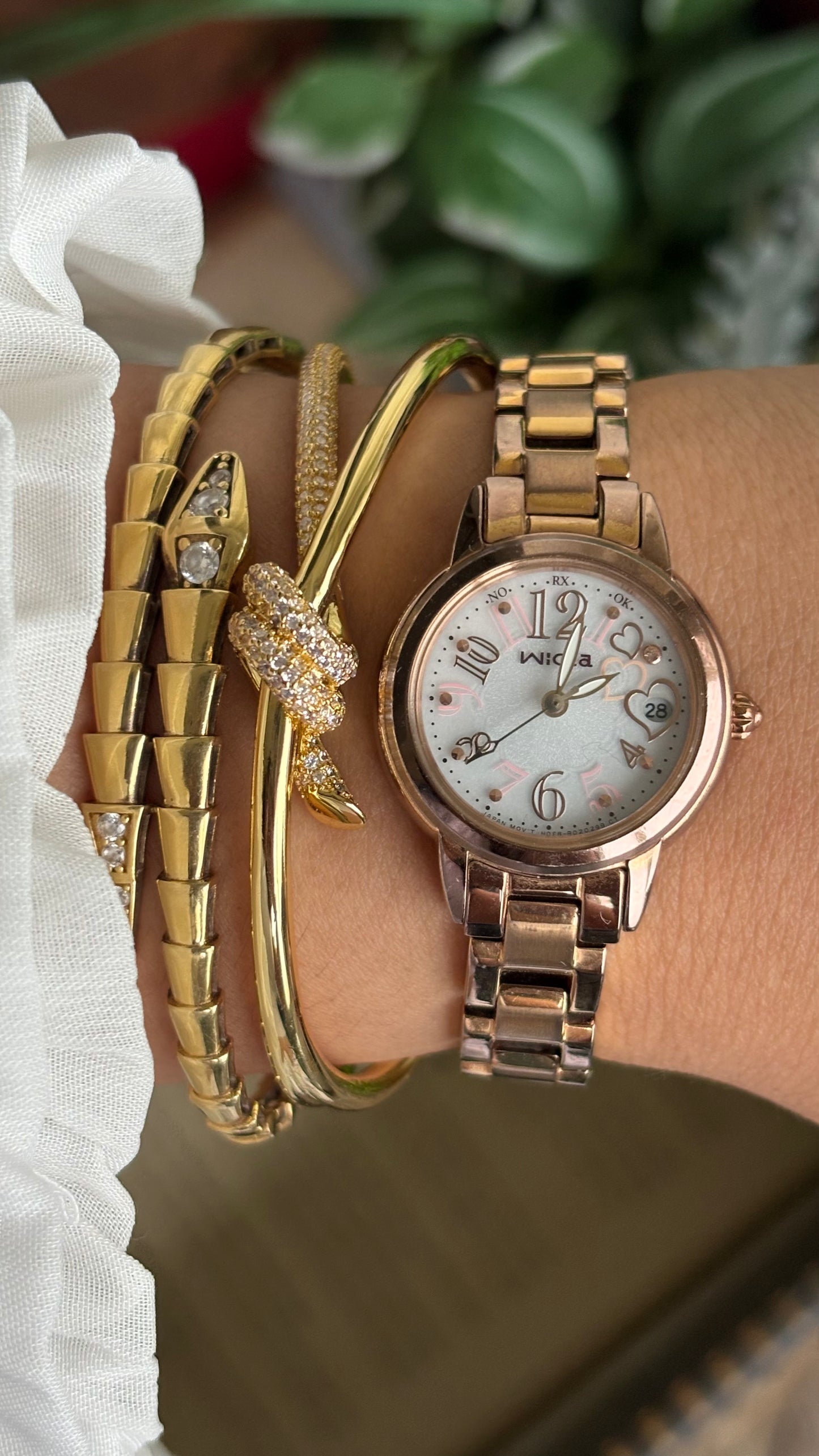 Vintage Wicca Citizen Solar Watch in Rose Gold Tone