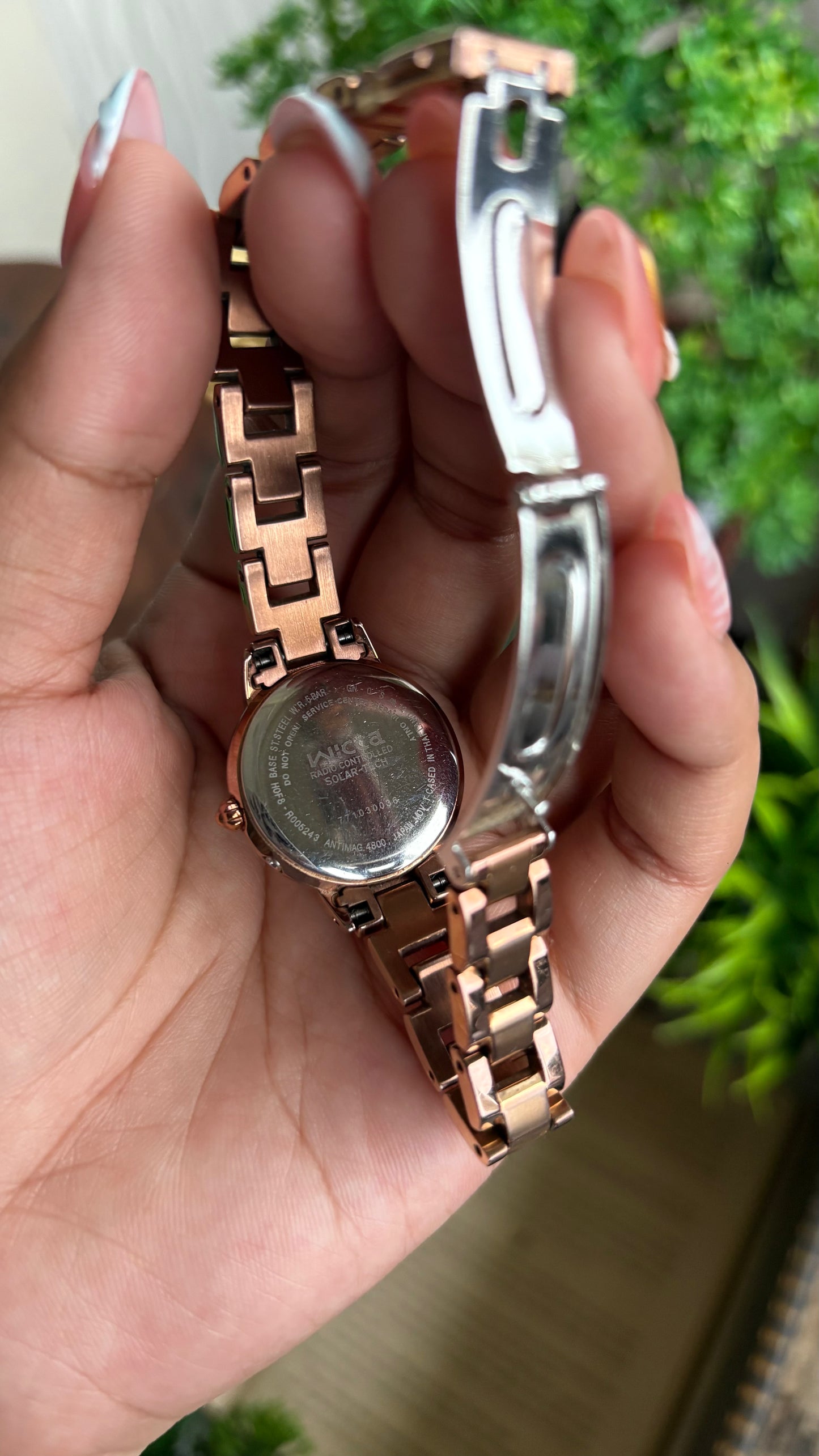 Vintage Wicca Citizen Solar Watch in Rose Gold Tone