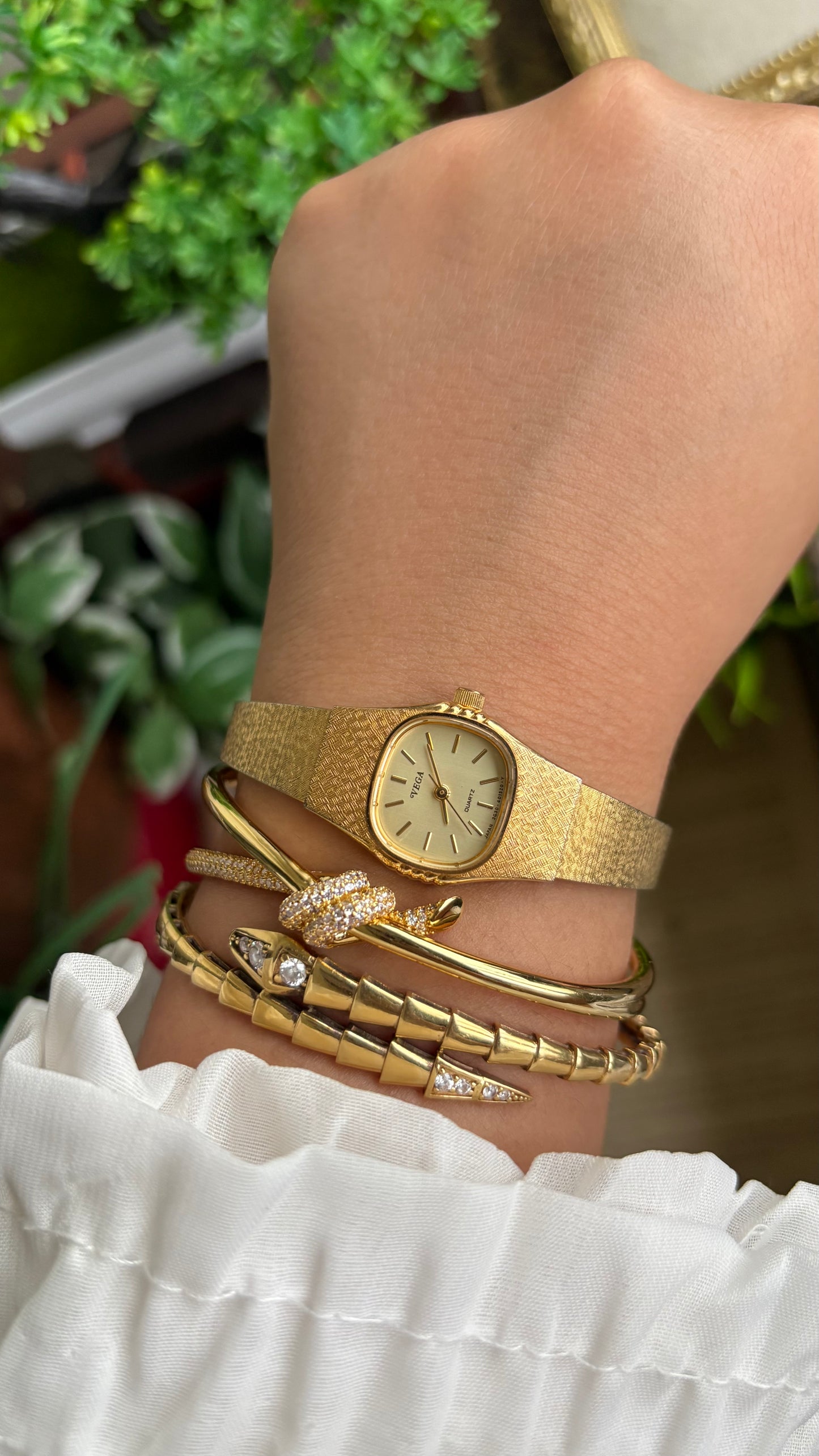 Vintage Dainty Vega Citizen Watch in Gold Tone