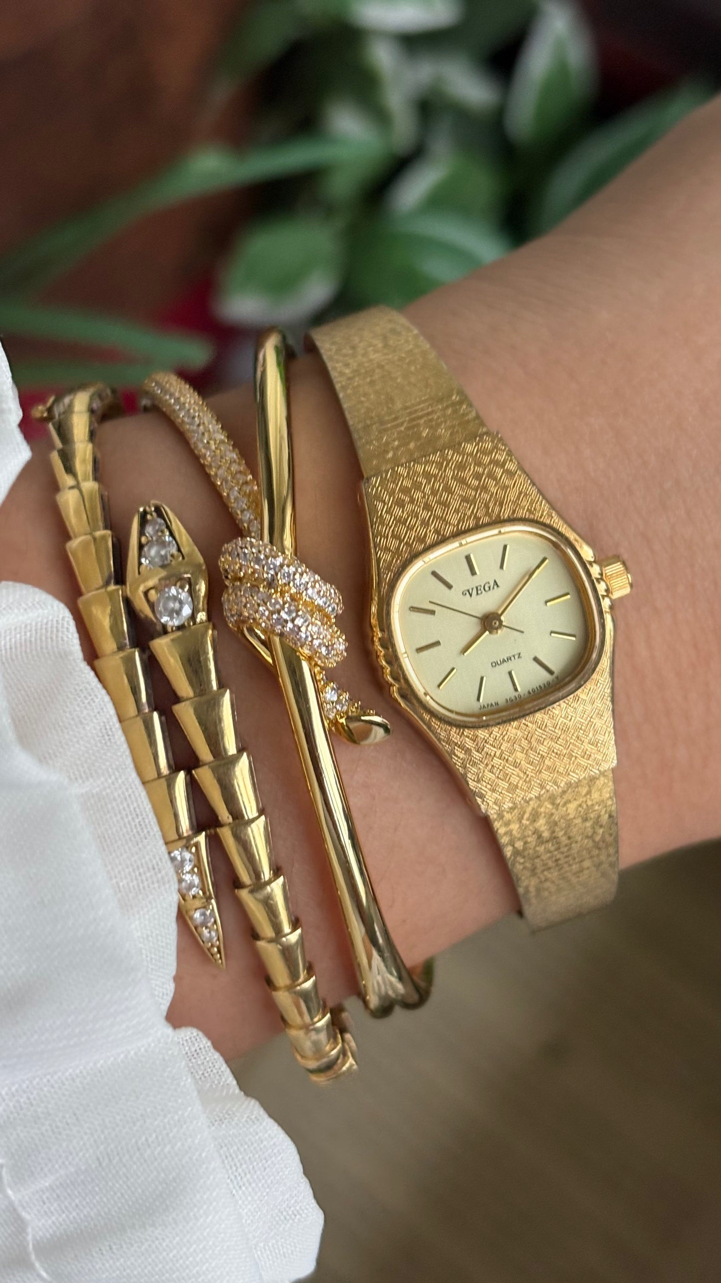 Vintage Dainty Vega Citizen Watch in Gold Tone