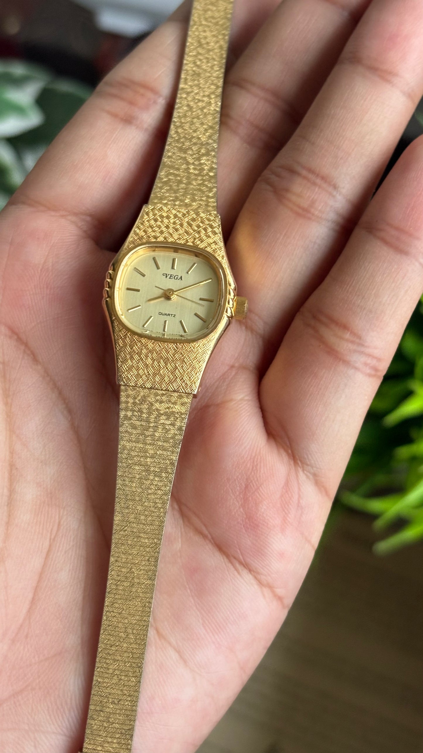 Vintage Dainty Vega Citizen Watch in Gold Tone