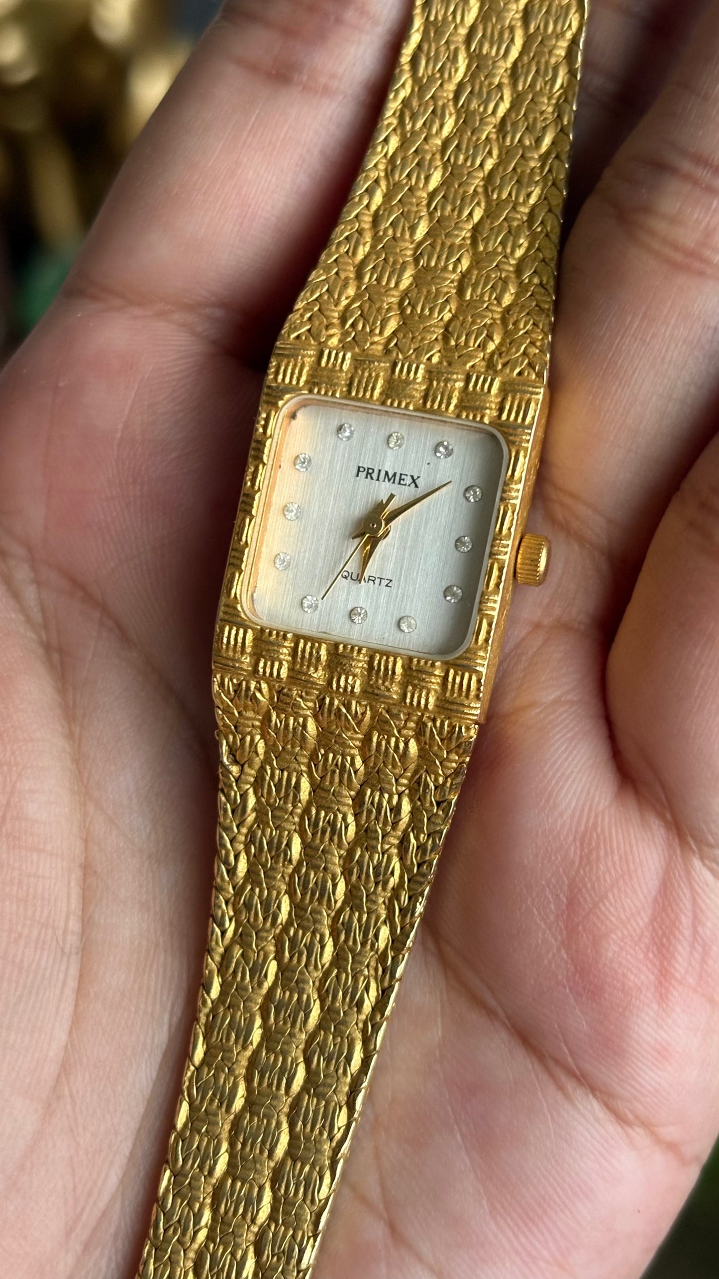 Vintage Primex Women’s Dress Watch in Gold Tone Beautiful Straps
