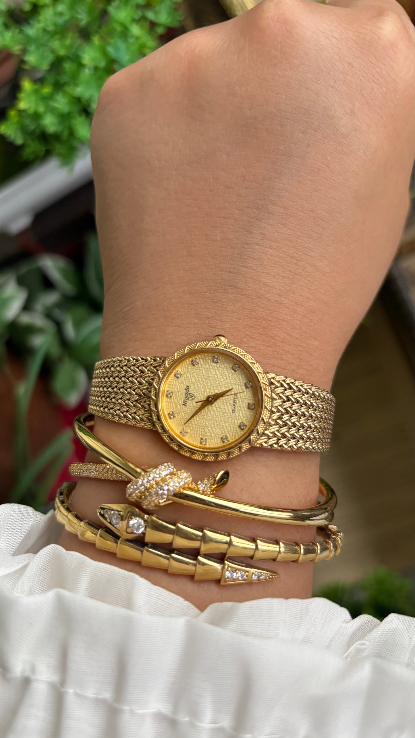 Vintage Nivada Watch in Gold Tone