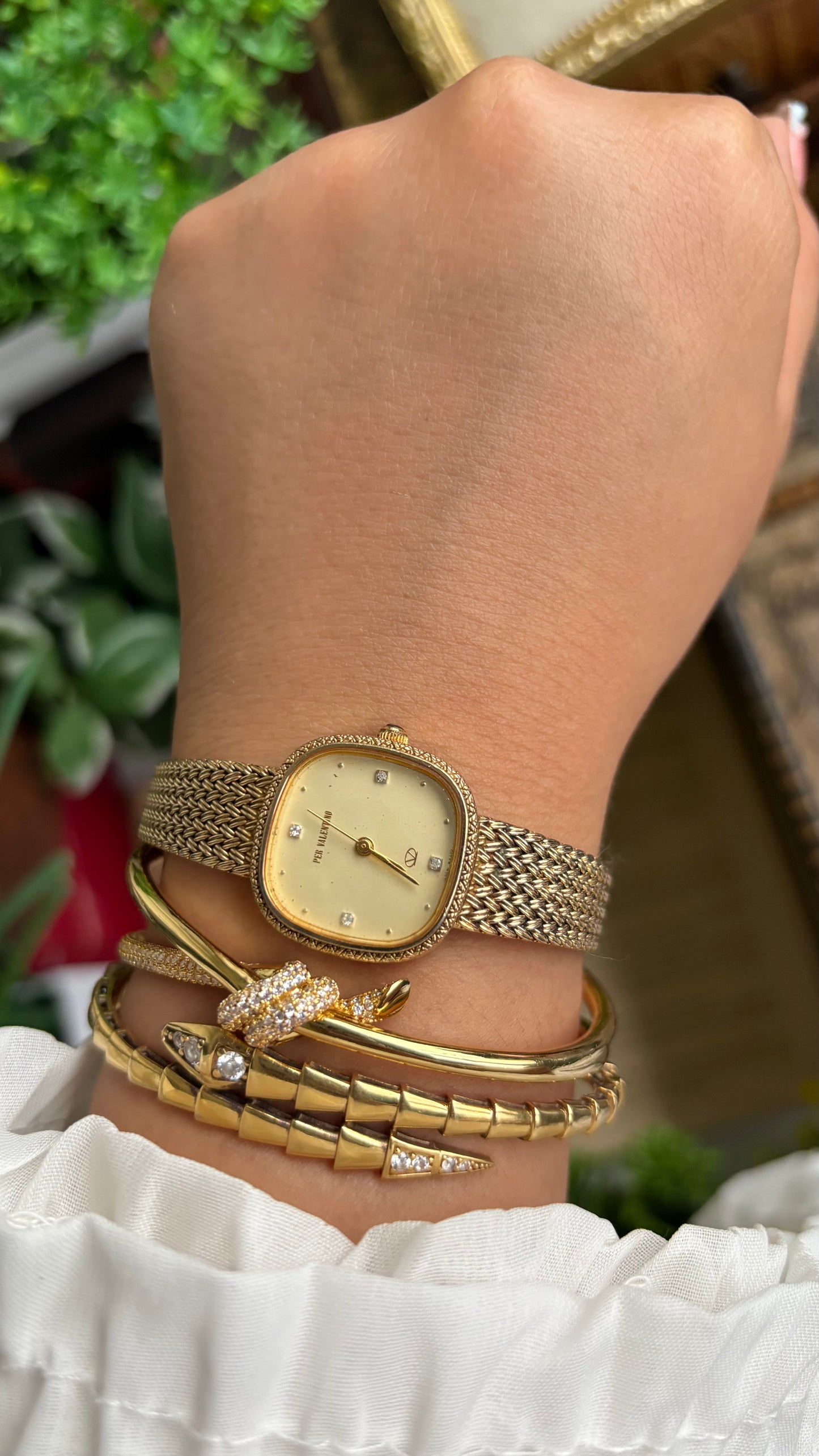 Vintage Valentino Watch in Gold Tone
