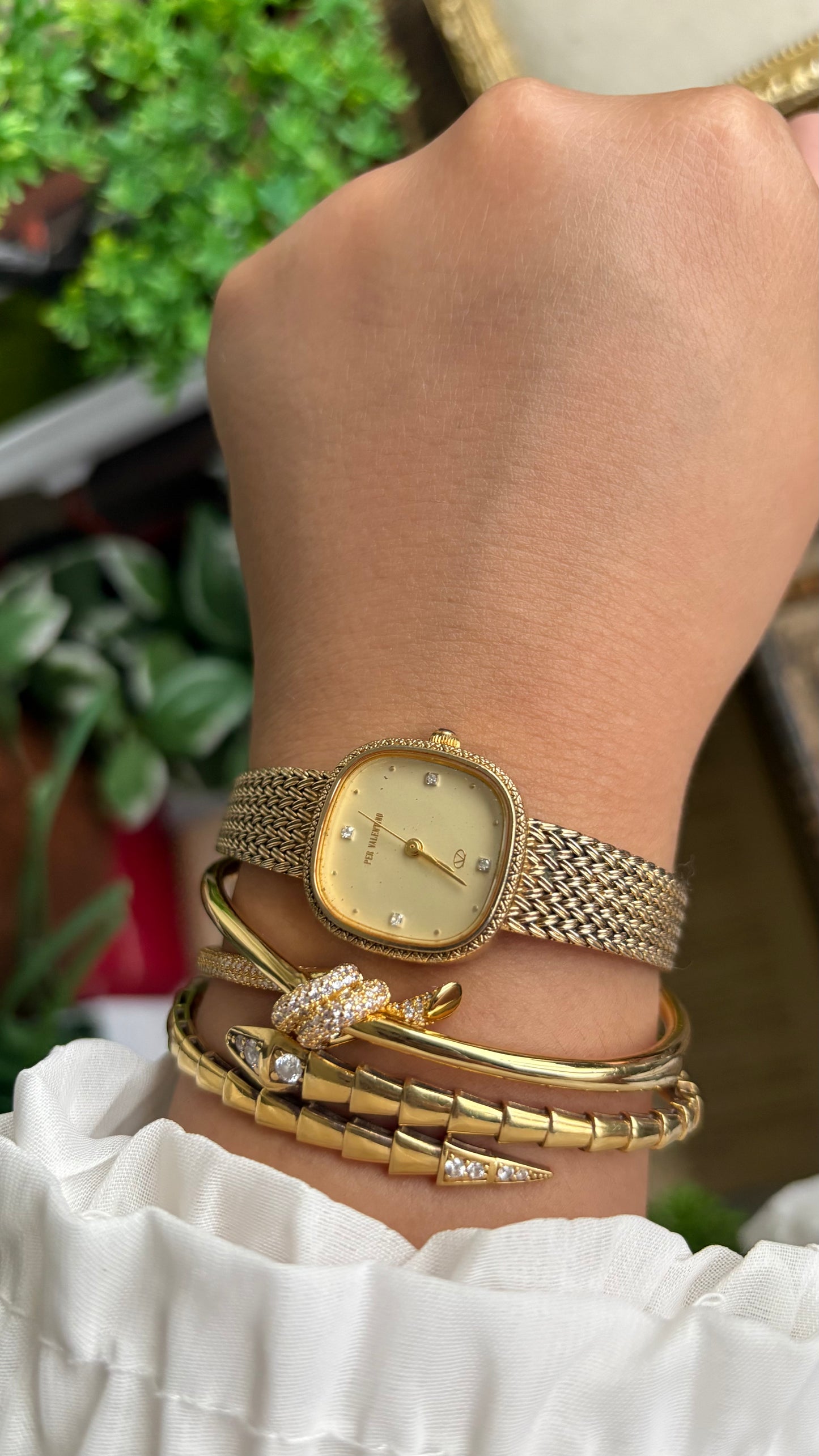 Vintage Valentino Watch in Gold Tone