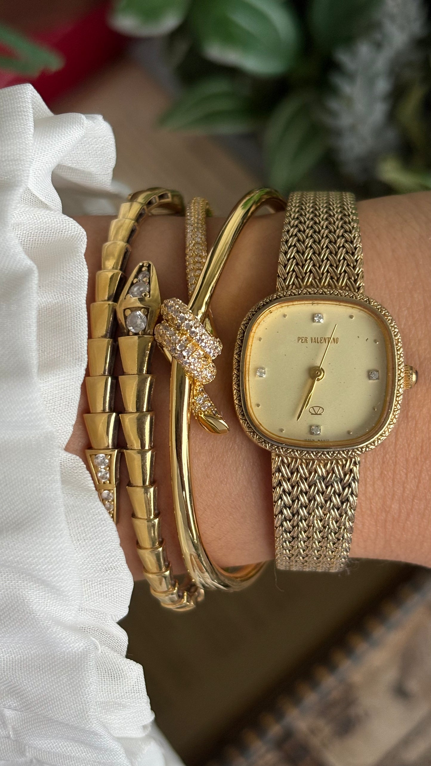 Vintage Valentino Watch in Gold Tone