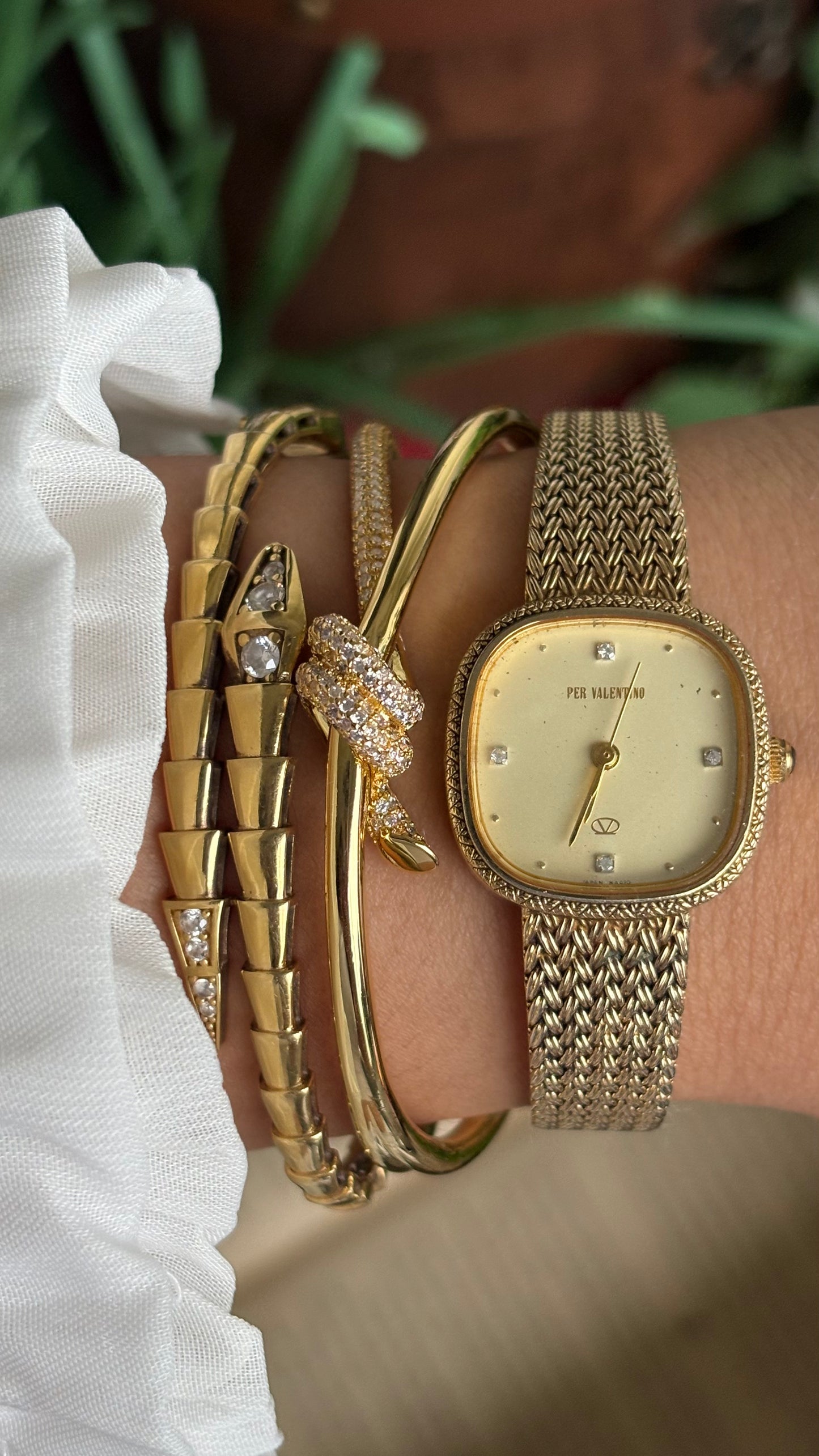 Vintage Valentino Watch in Gold Tone