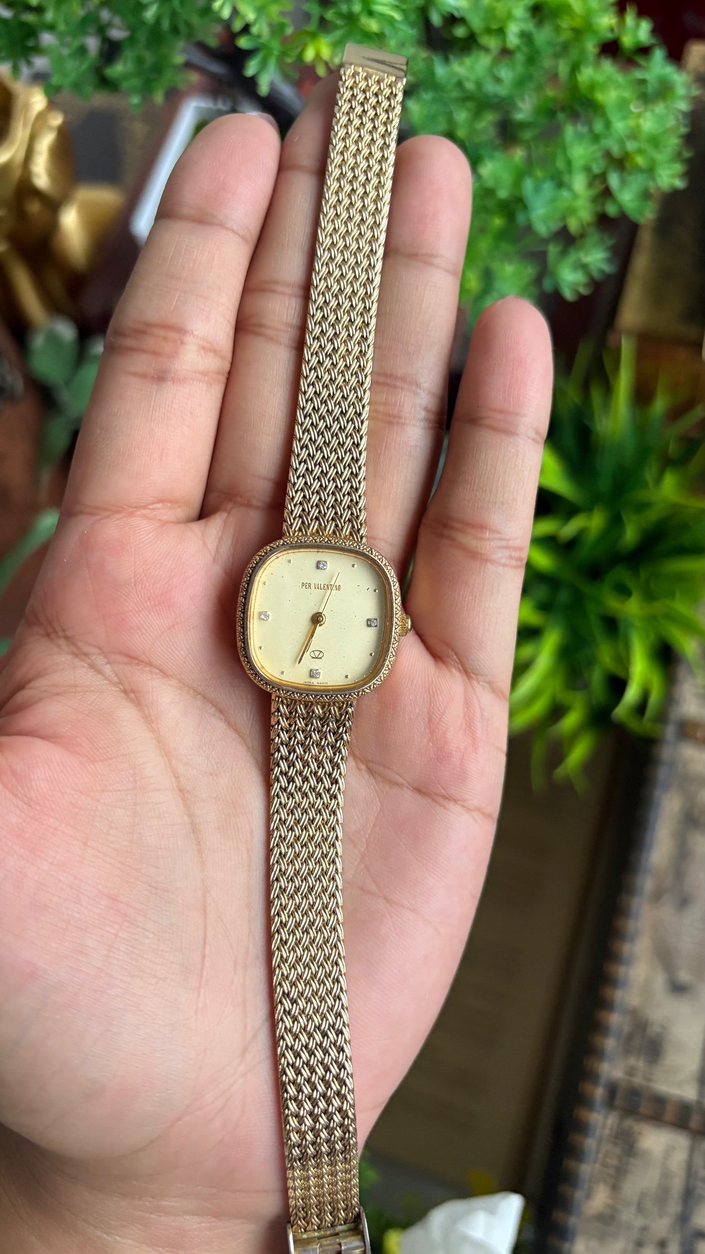 Vintage Valentino Watch in Gold Tone