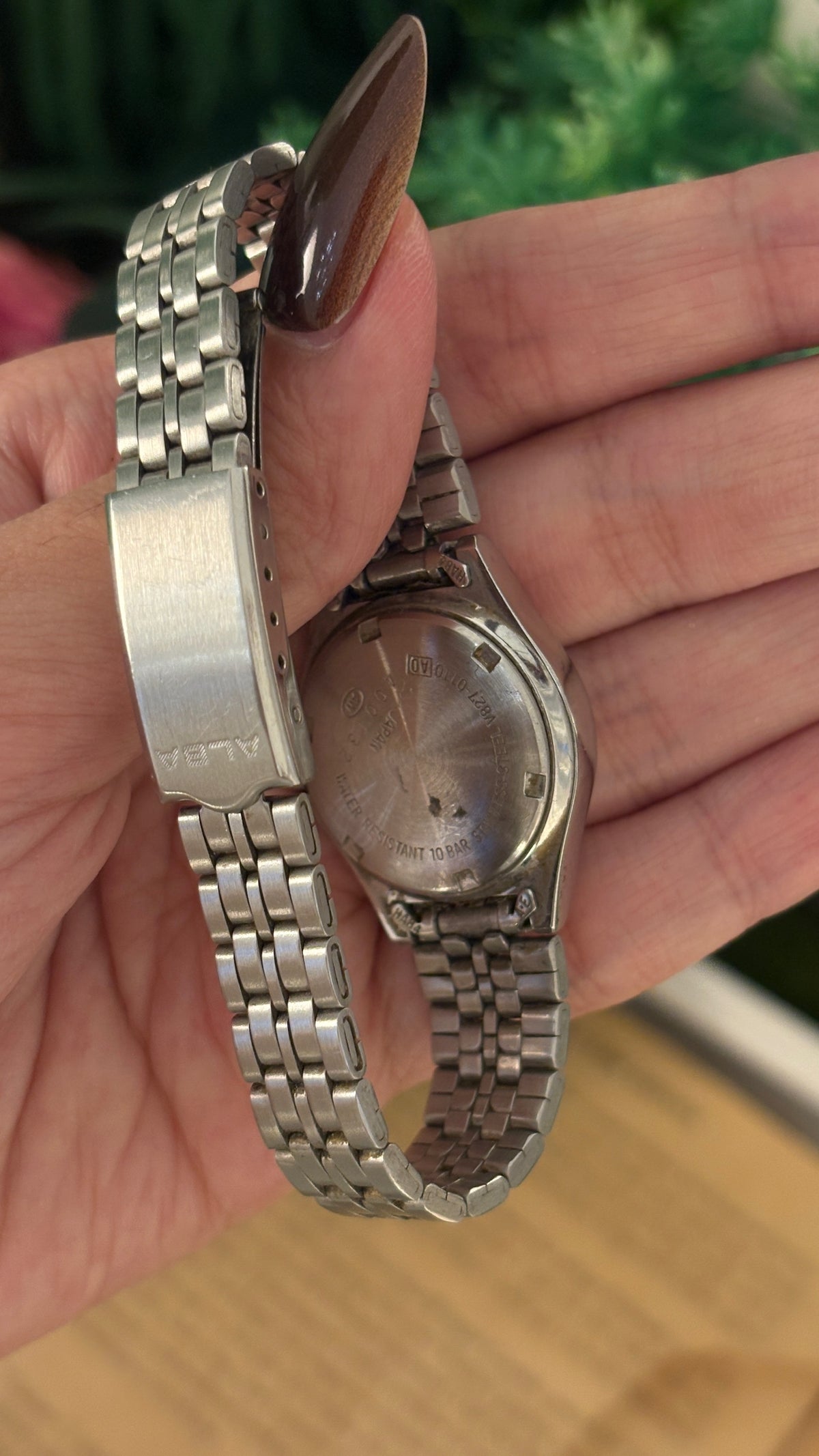 Rare Vintage Alba Seiko Date Window Classic Watch in Silver Tone Quartz