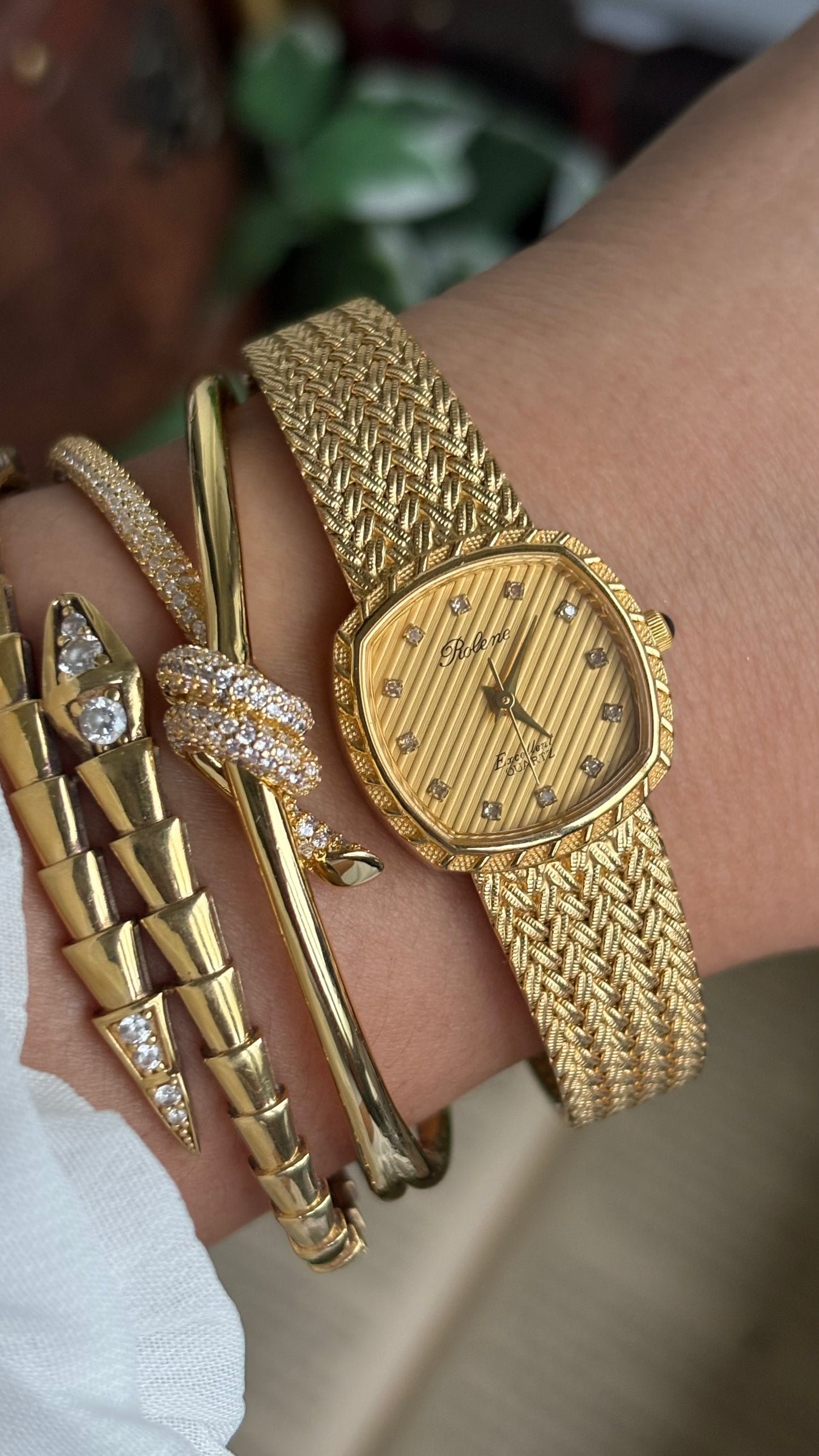 Vintage Rolene Excellent Watch in Gold Tone