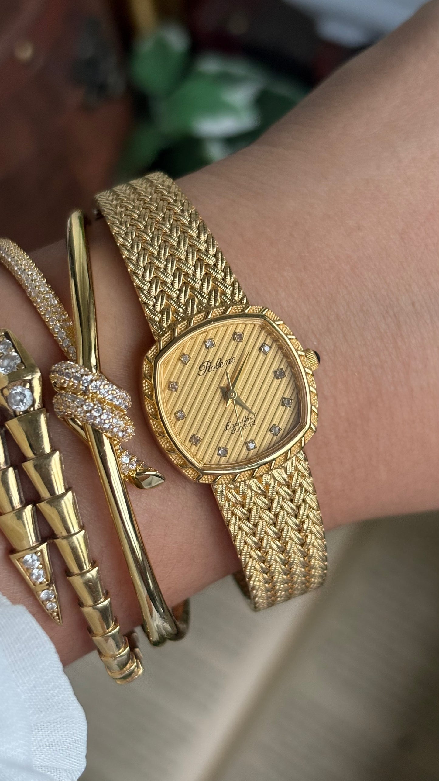 Vintage Rolene Excellent Watch in Gold Tone
