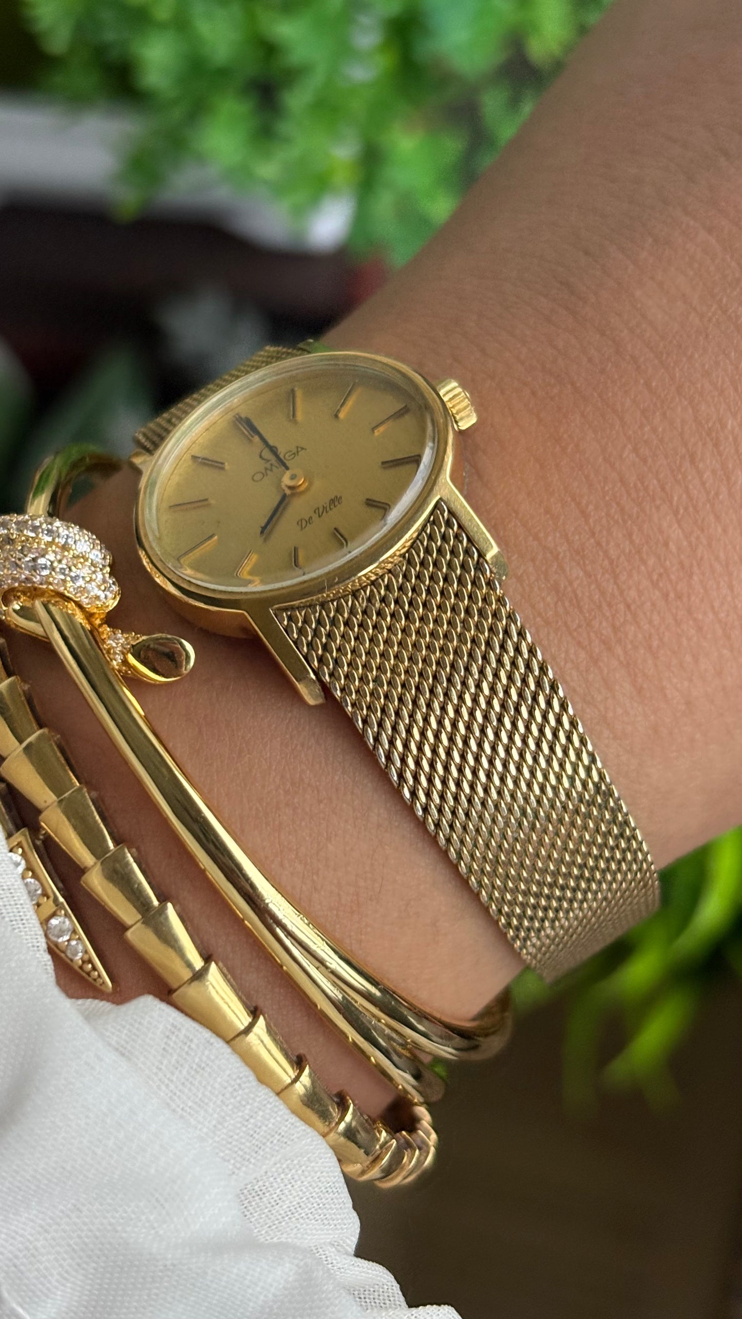 Vintage Omega De Ville Women’s Dress Watch in Gold Tone with Omega Box