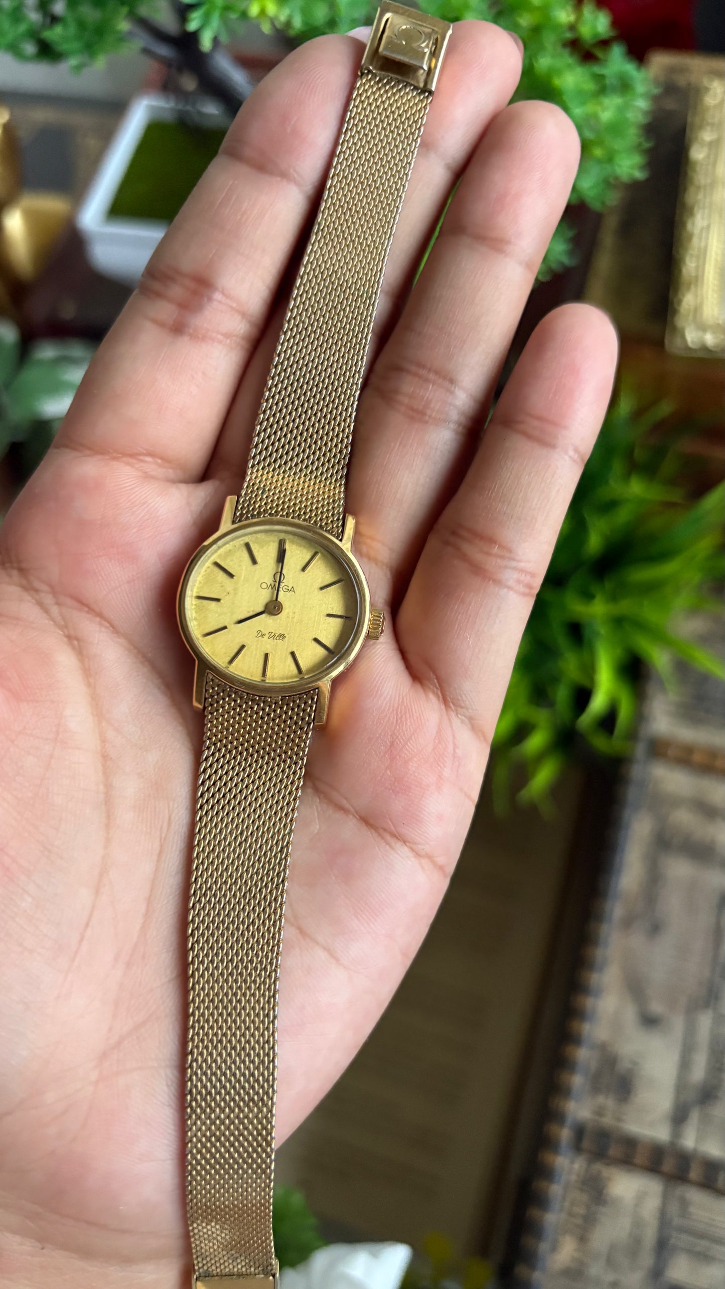 Vintage Omega De Ville Women’s Dress Watch in Gold Tone with Omega Box