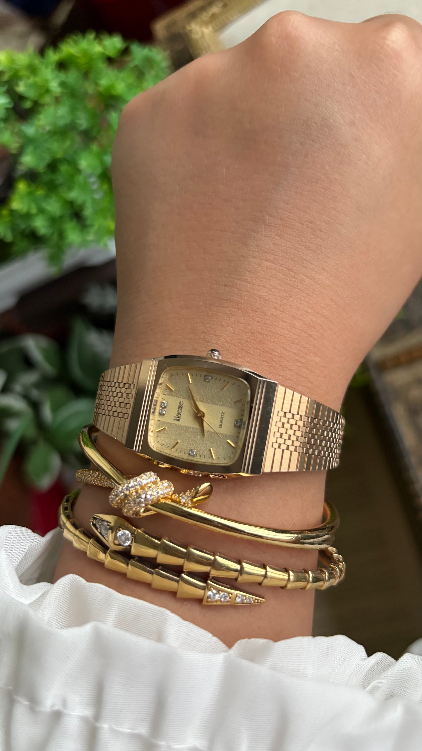 Vintage Klaeuse Swiss Watch in Gold Tone