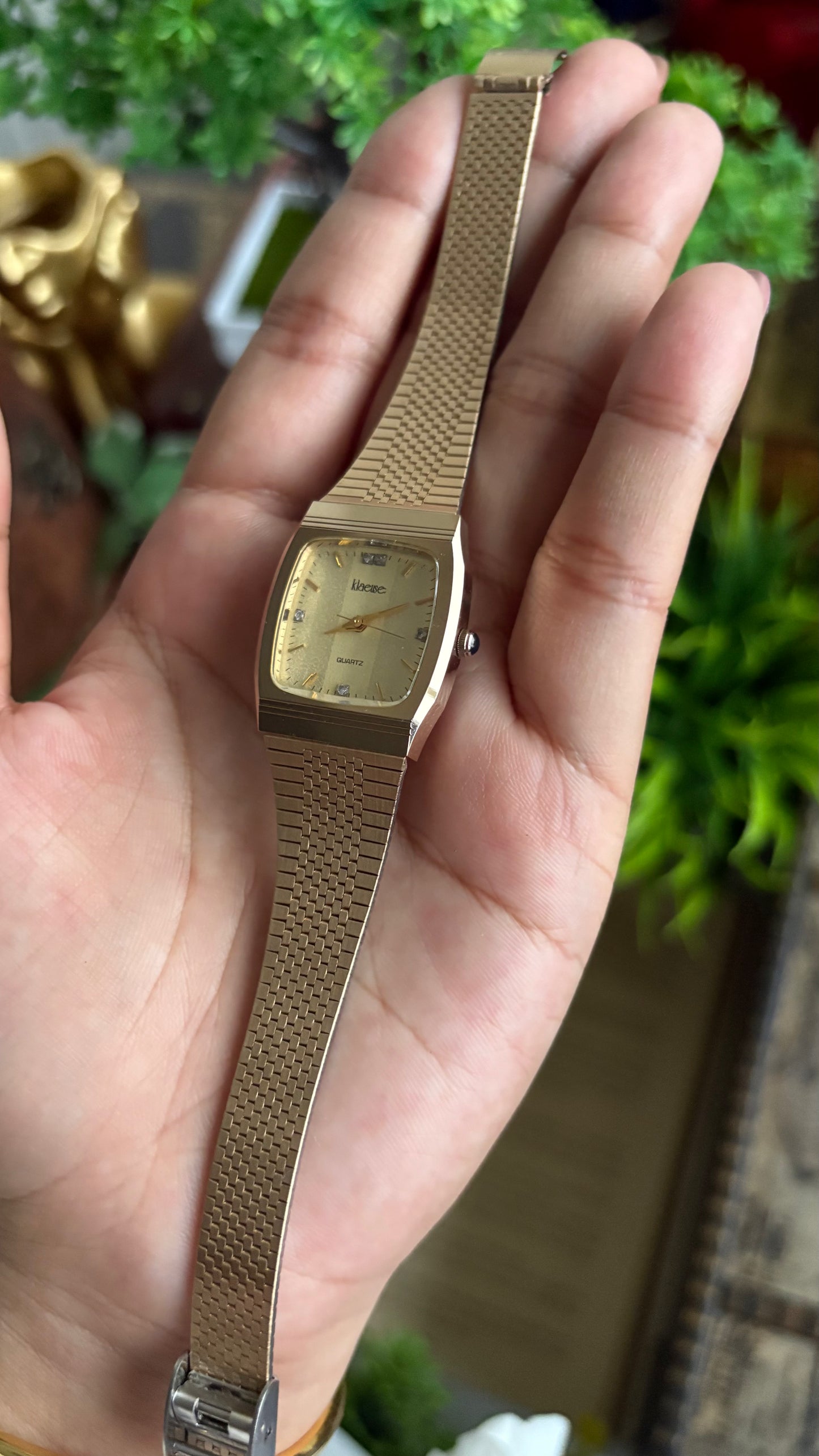 Vintage Klaeuse Swiss Watch in Gold Tone